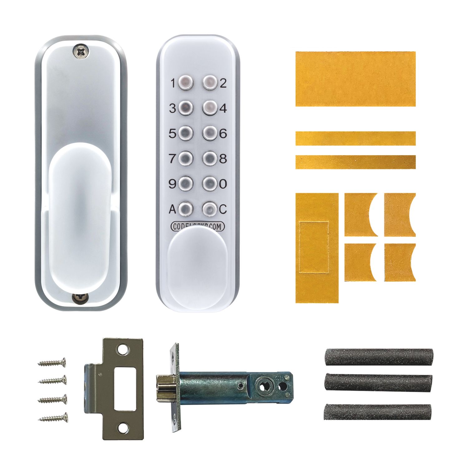 Codelocks Fire Rated Push-Button Lock with Mortice Latch 42mm (951KK)