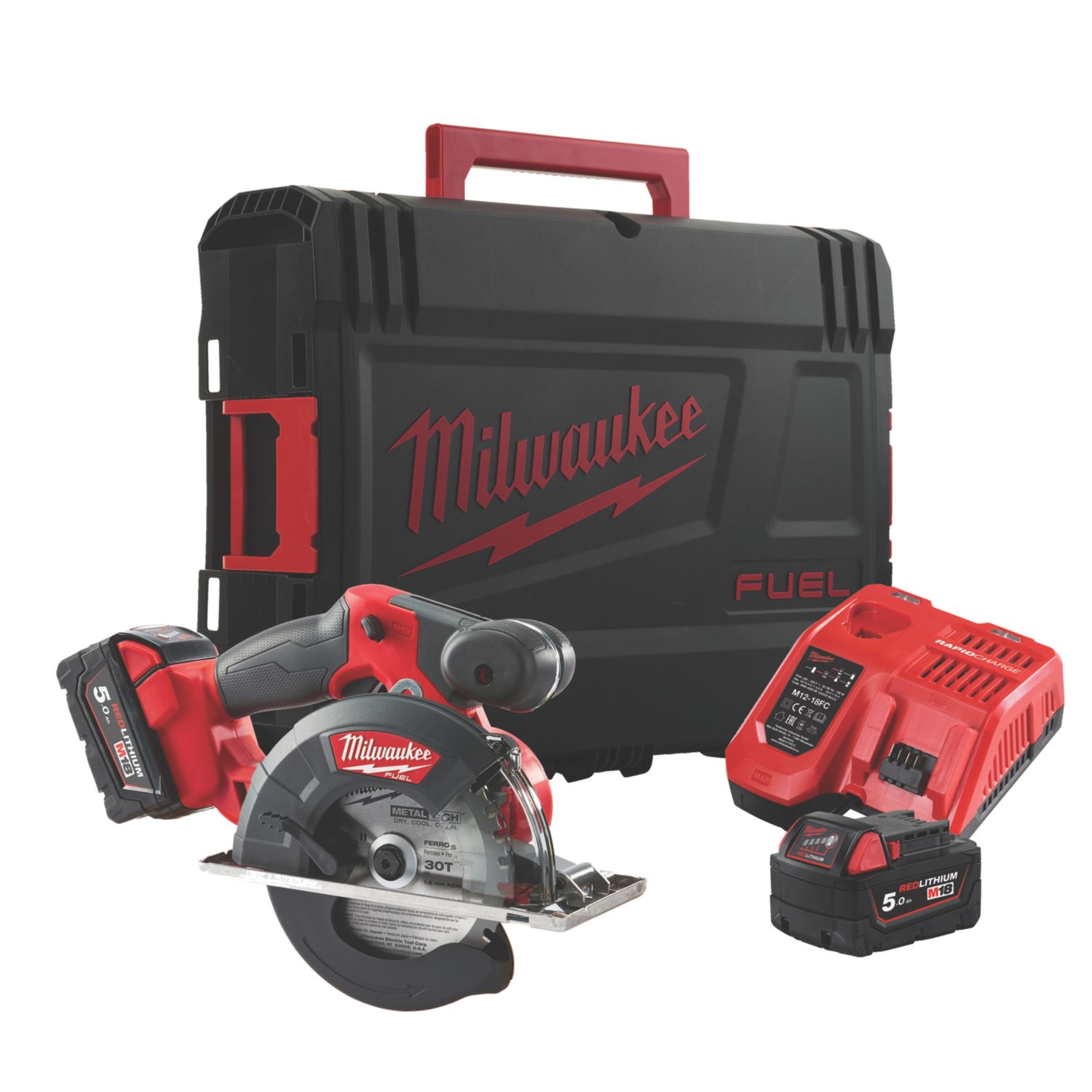 Milwaukee M18FMCS-502X 150mm 18V 2 x 5.0Ah Li-Ion RedLithium Brushless Cordless Metal Circular Saw (952XH)