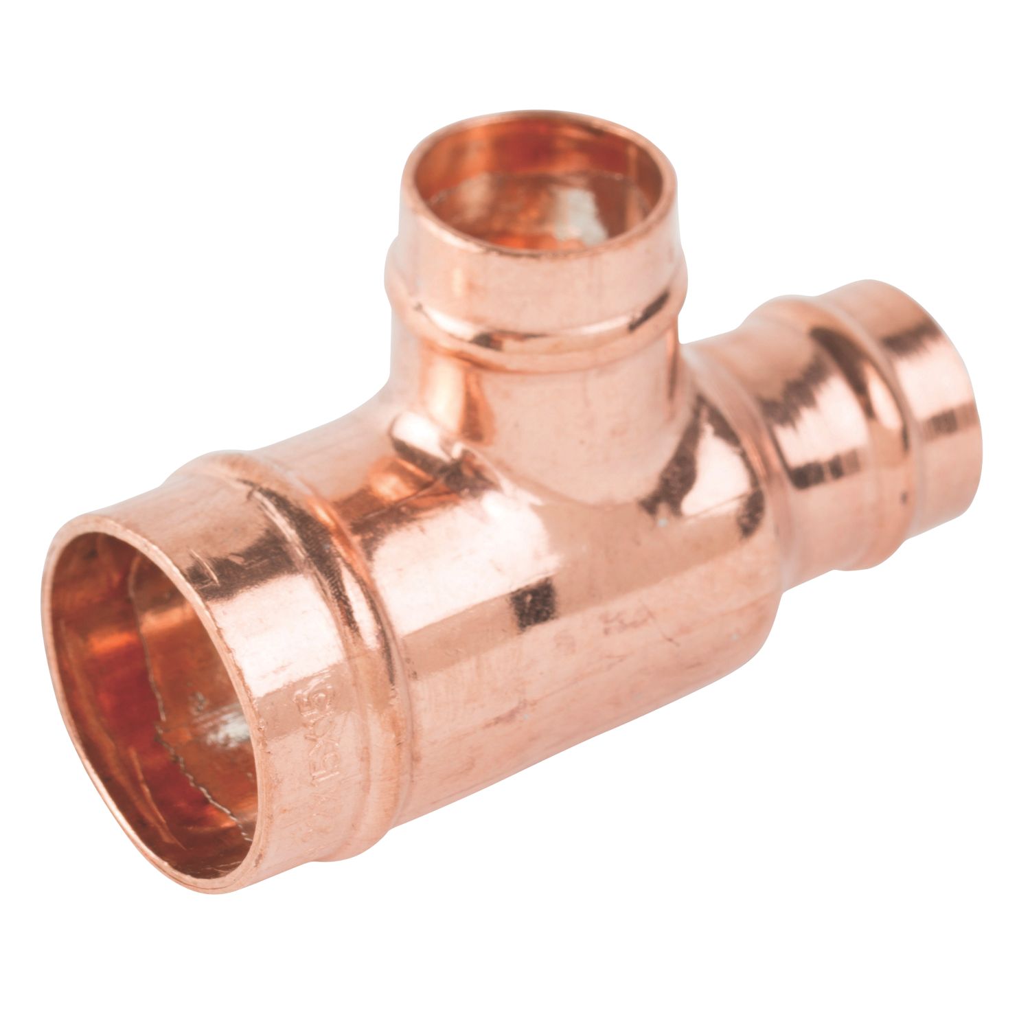 Midbrass Copper Solder Ring Reducing Tee 3/4" x 1/2" x 1/2" (953HP)