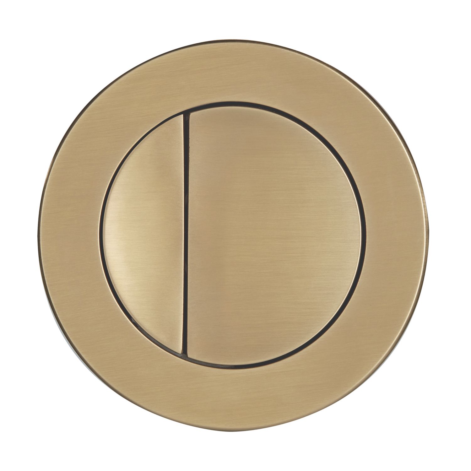 Dual-Flush Circular Flushing Button Brushed Brass (954RM)