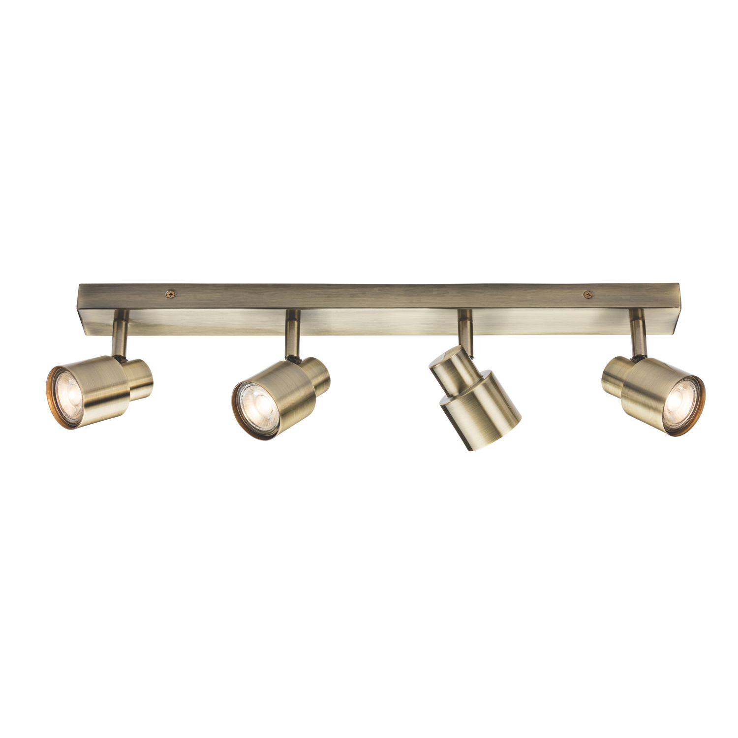 Knightsbridge Bar 4-Light Quad GU10 Ceiling Spotlight Antique Brass (958GA)