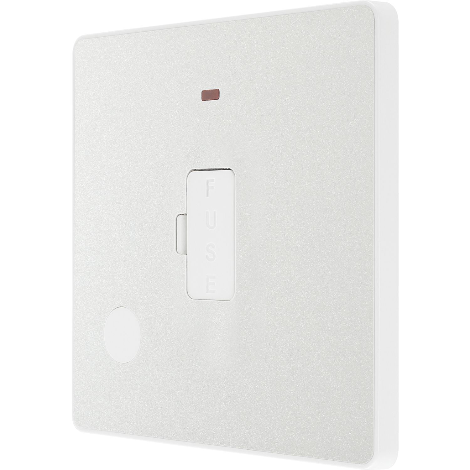 British General Evolve 13A Unswitched Fused Spur with LED Pearlescent White with White Inserts (960PX)