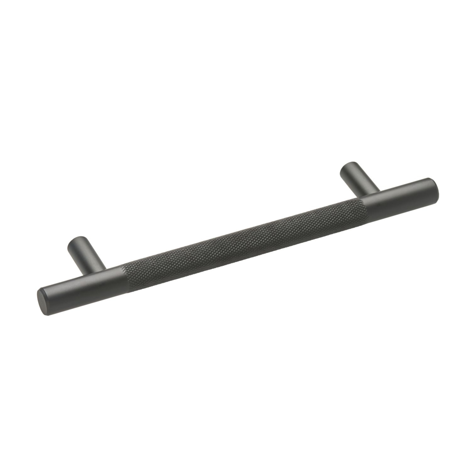 Elite Knobs & Handles Kensington Knurled T Bar Handle Matt Black 180mm (961KK)