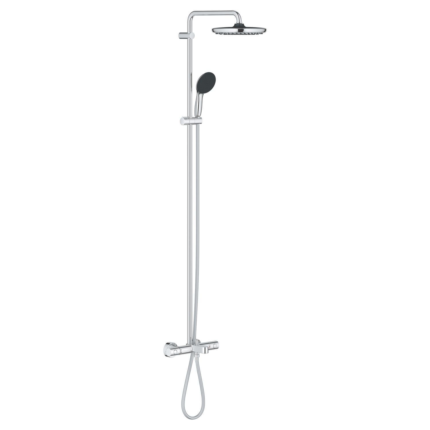Grohe Vitalio Start 250 HP Rear-Fed Exposed Chrome Thermostatic Bath/Shower System (961YX)