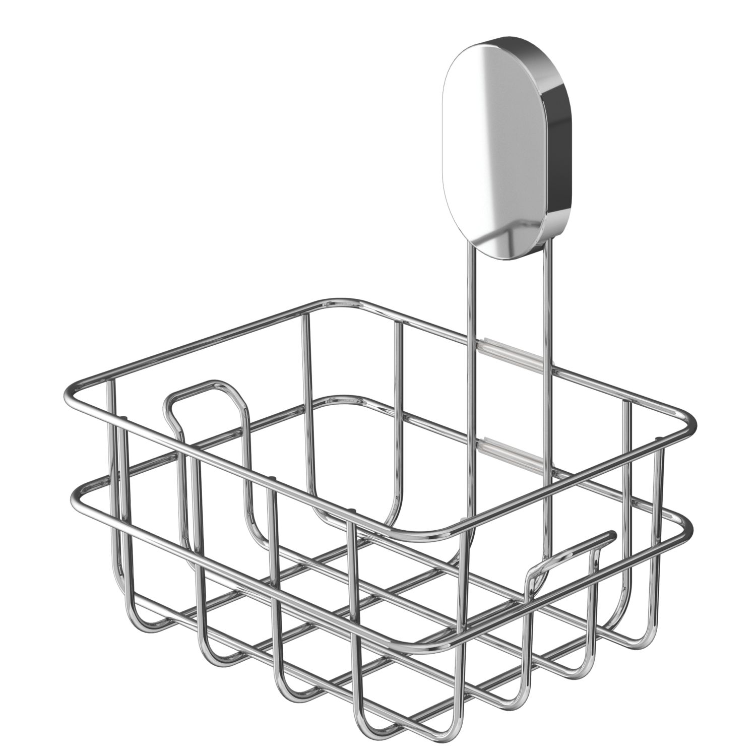 Swirl Caldew 1-Tier Bathroom Shower Basket Chrome (962YT)