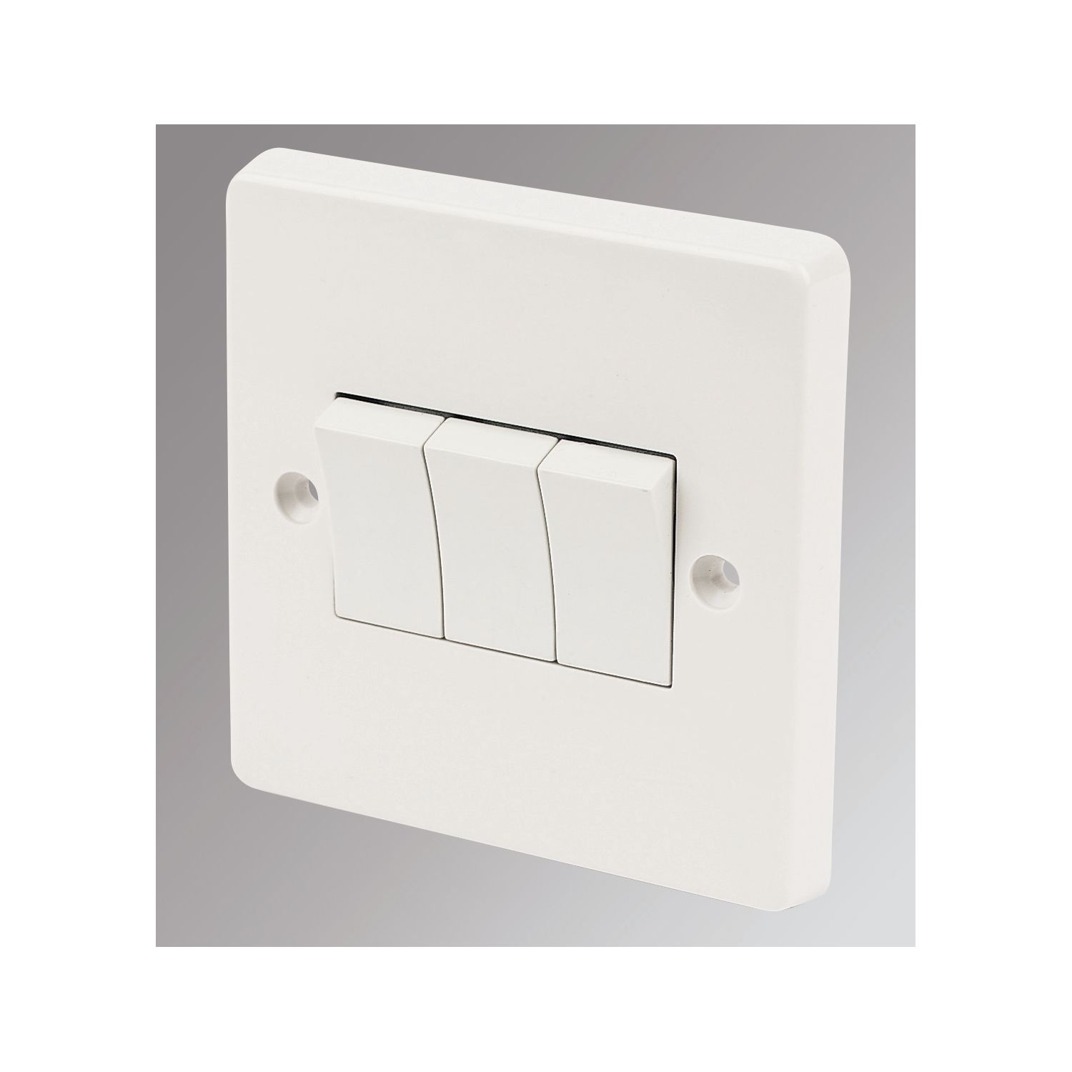Crabtree Capital 10AX 3-Gang 2-Way Light Switch White (96352)
