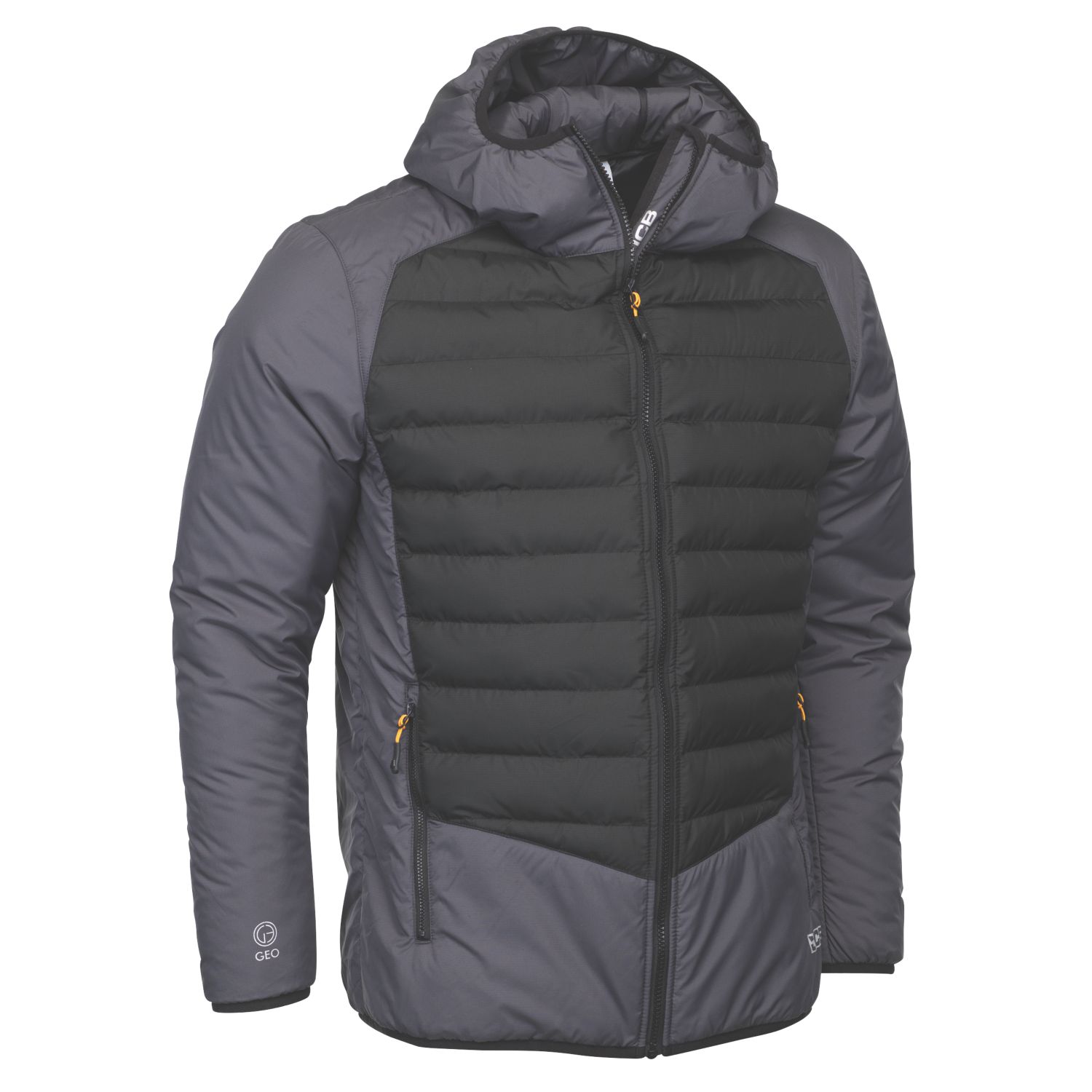 JCB D+22 Lightweight Padded Jacket with Geo Therm Technology Grey / Black Medium 44" Chest (963KV)