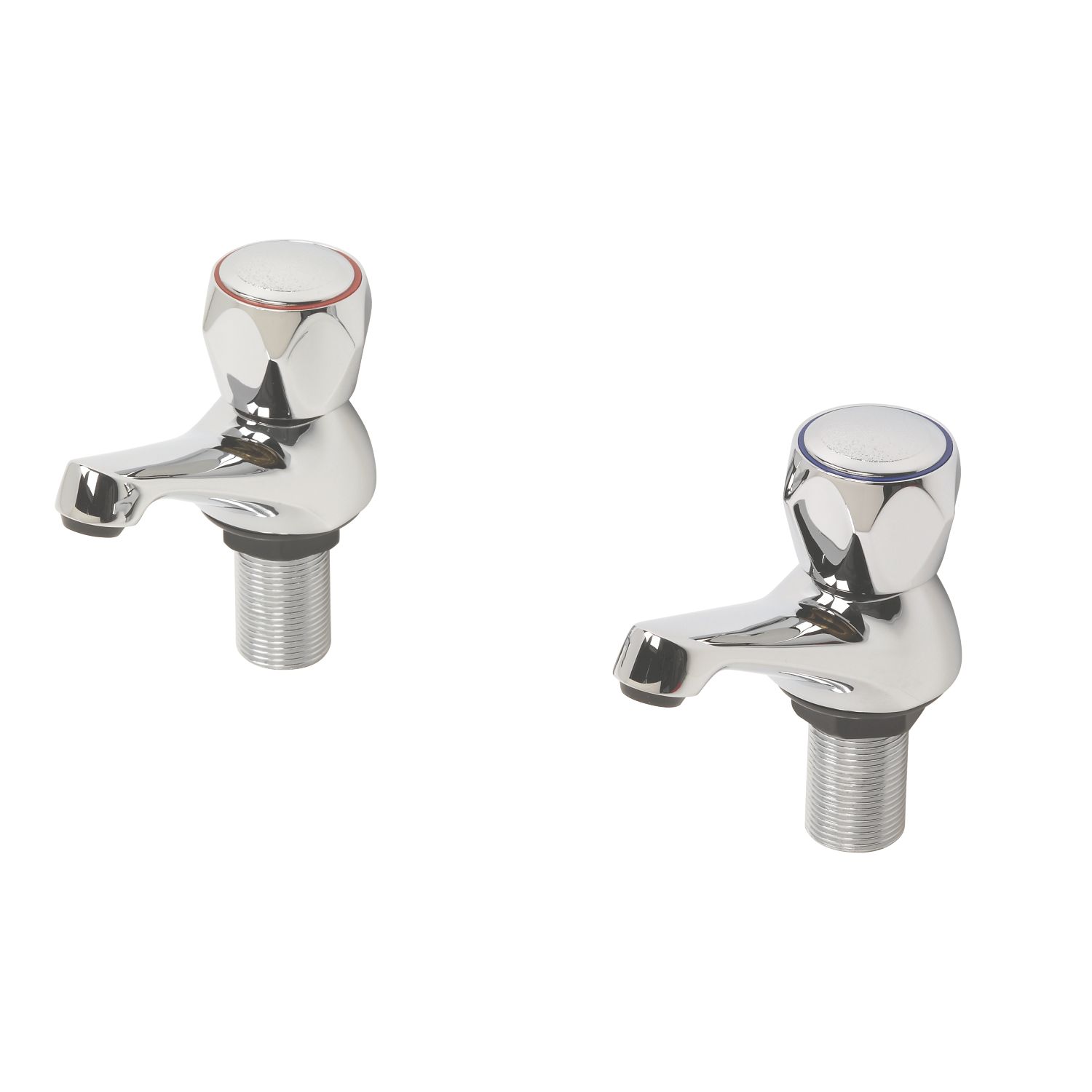 Swirl Contract Pillar Bathroom Tap 1 Pair (96503)