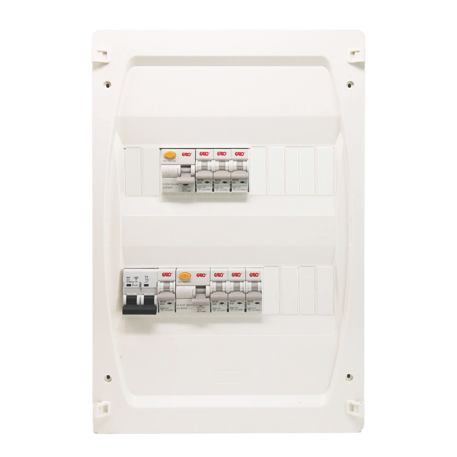 Garo G224B-7A 24-Module 7-Way Populated Dual RCD Consumer Unit (965CX)