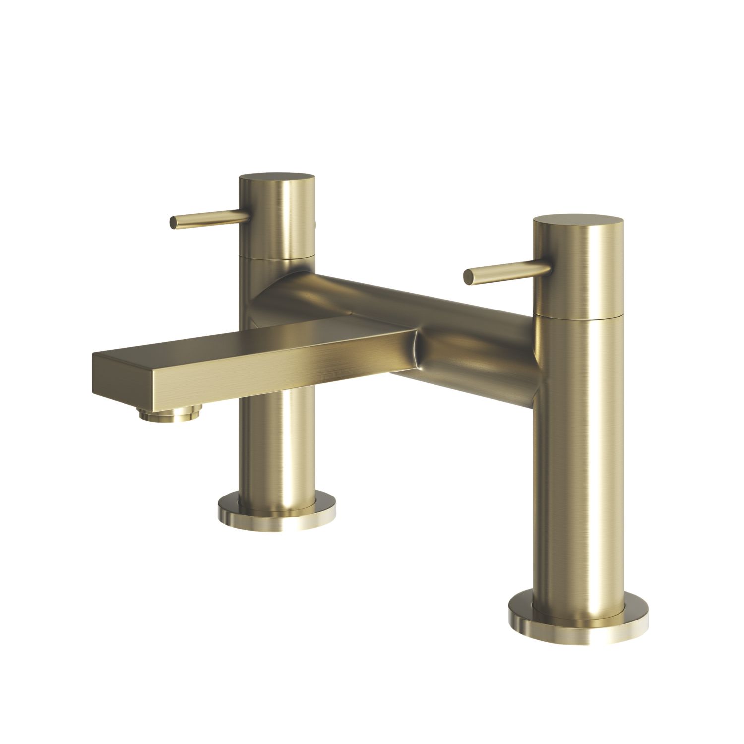 ETAL Blake Brushed Brass 145mm Deck Mounted Lever 2 Tap Holes Bath Mixer Tap (965KG)