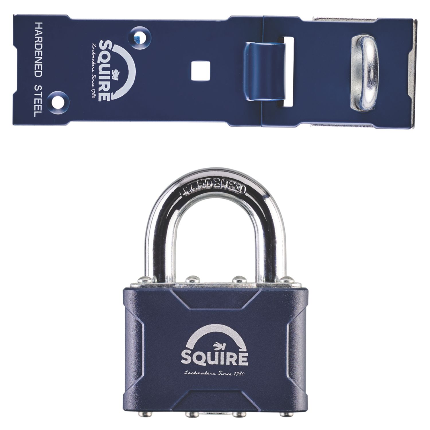 Squire 39/NO.6H Laminated Padlock & Hasp Set Blue 152mm (965PU)