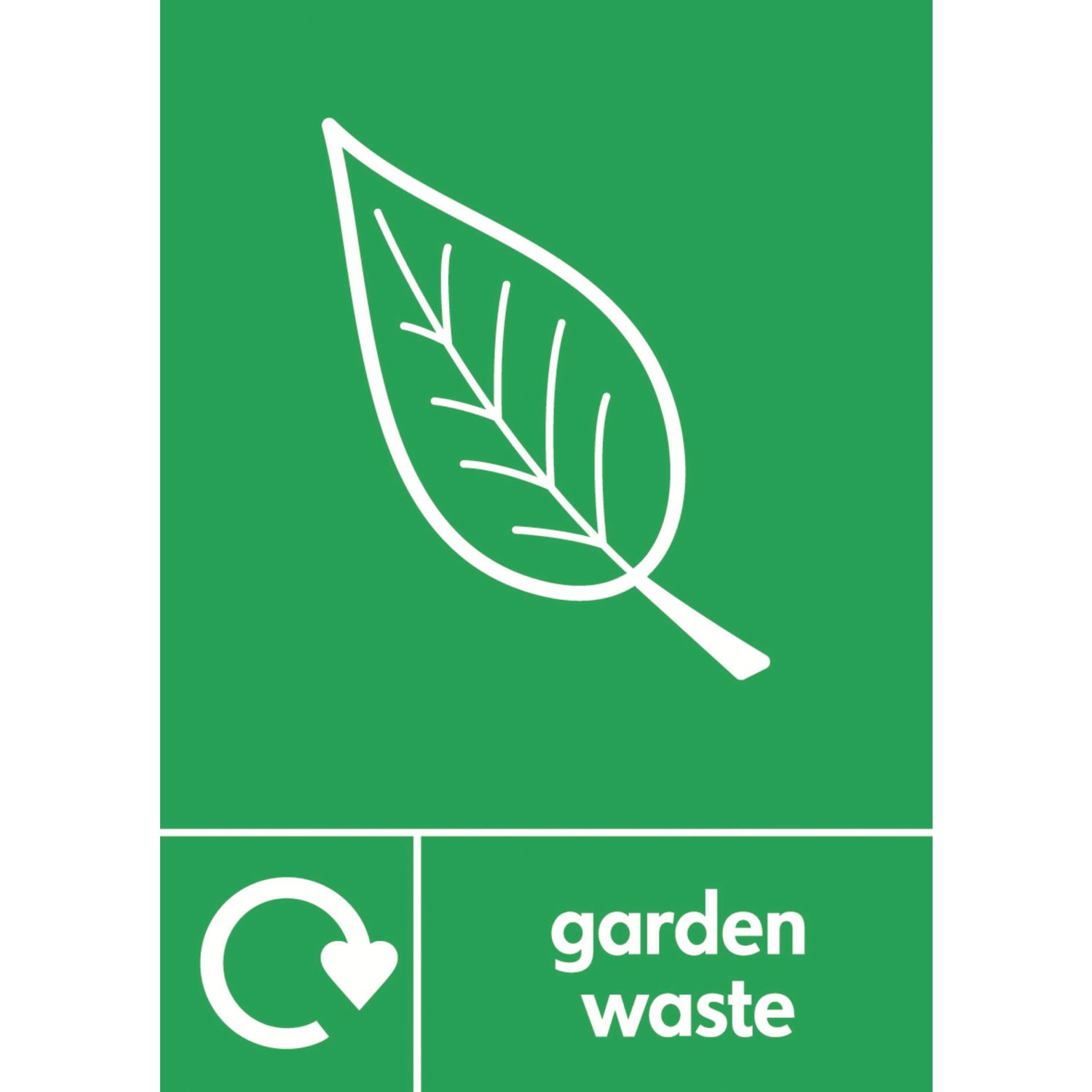 Essentials Garden Waste Recycling Sign 297mm x 210mm (966YU)