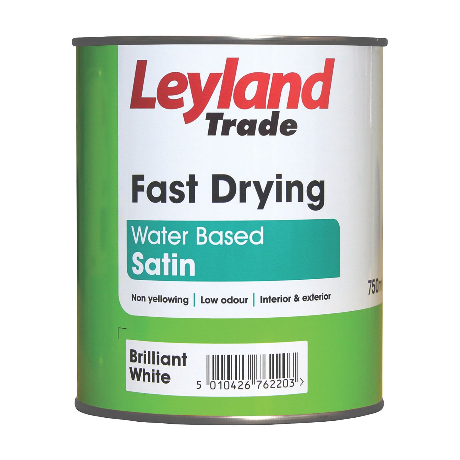 Leyland Trade 750ml Brilliant White Satin Wood & Metal Paint (969HF)