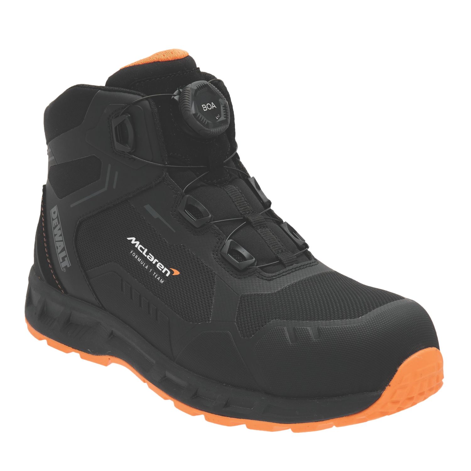 DeWalt McLaren F1 Team Traction Boa Size 8 Black Safety Boots (970VE)