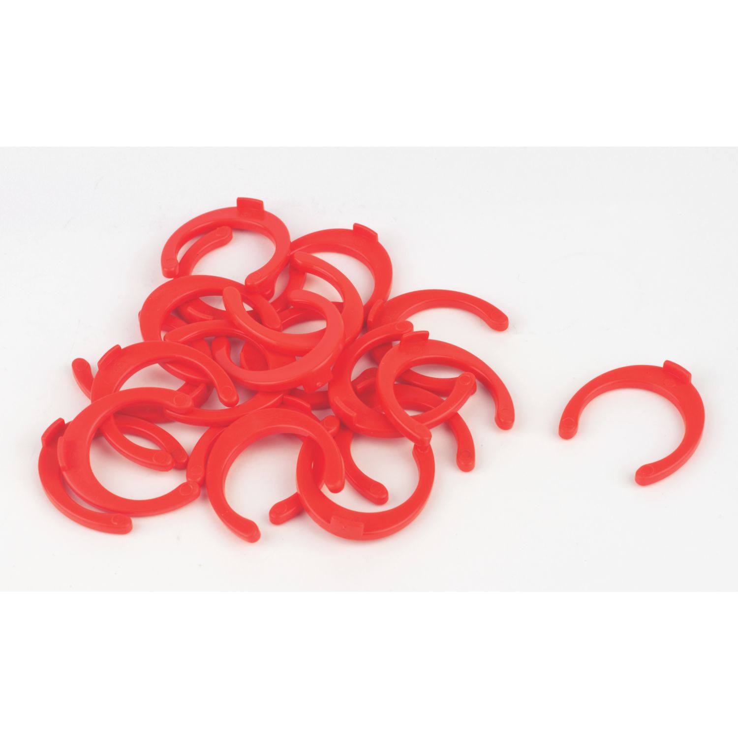 FloPlast FloFit+ Plastic Collet Clips Red 15mm 20 Pack (971FA)