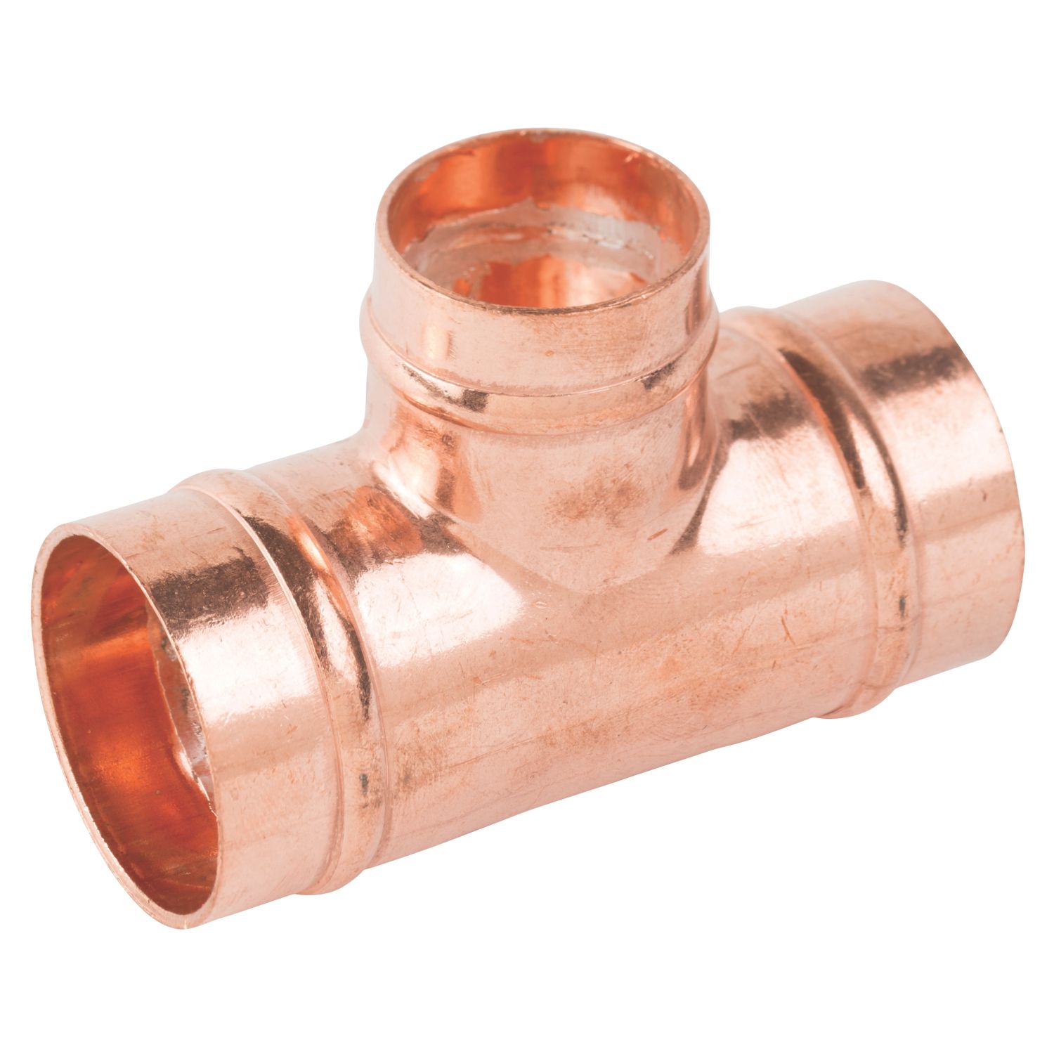 Midbrass Copper Solder Ring Reducing Tee 1" x 1" x 3/4" (971HP)