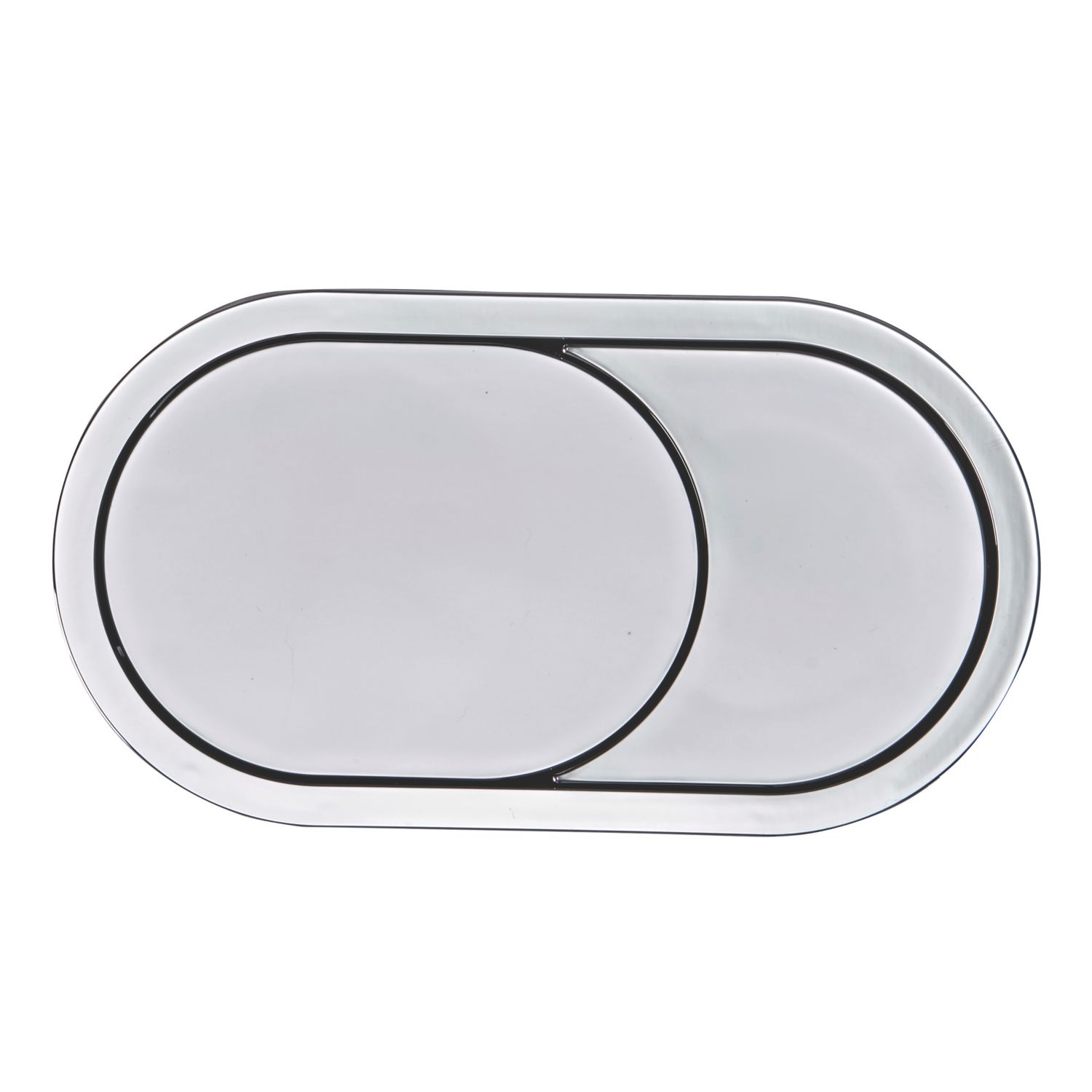 Dual-Flush Oval Button Chrome (971RM)