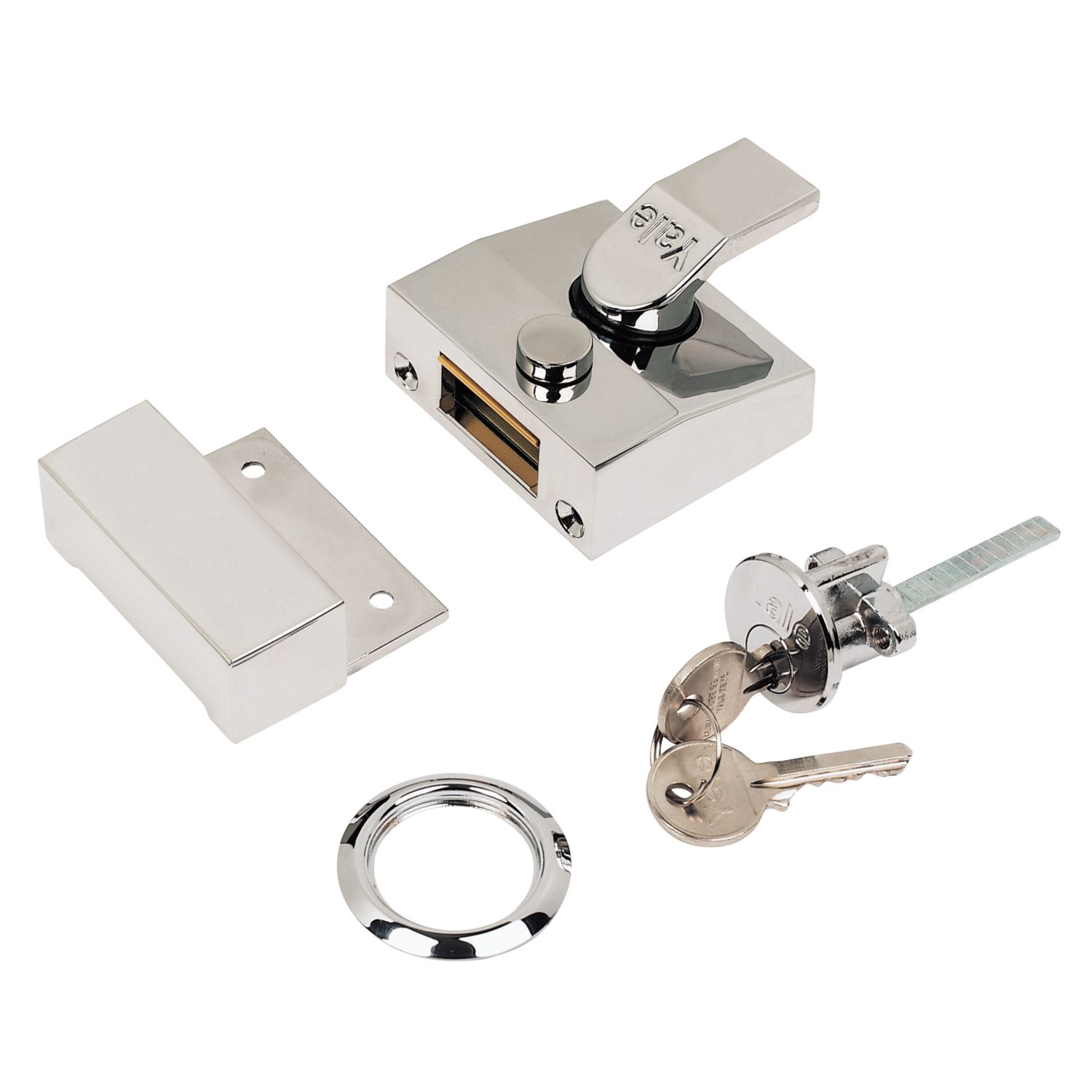 Yale 85 Narrow Night Latch Chrome-Plated 40mm Backset (97241)