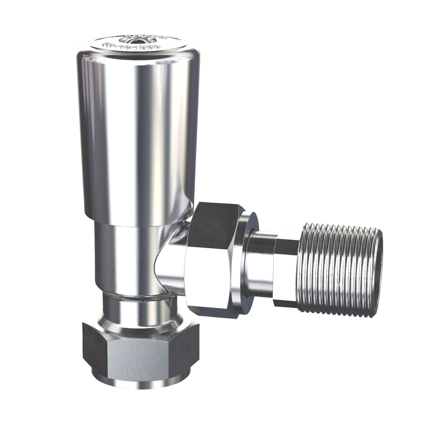Drayton 15mm x 1/2" Chrome Angled Lockshield Radiator Valve (9724R)