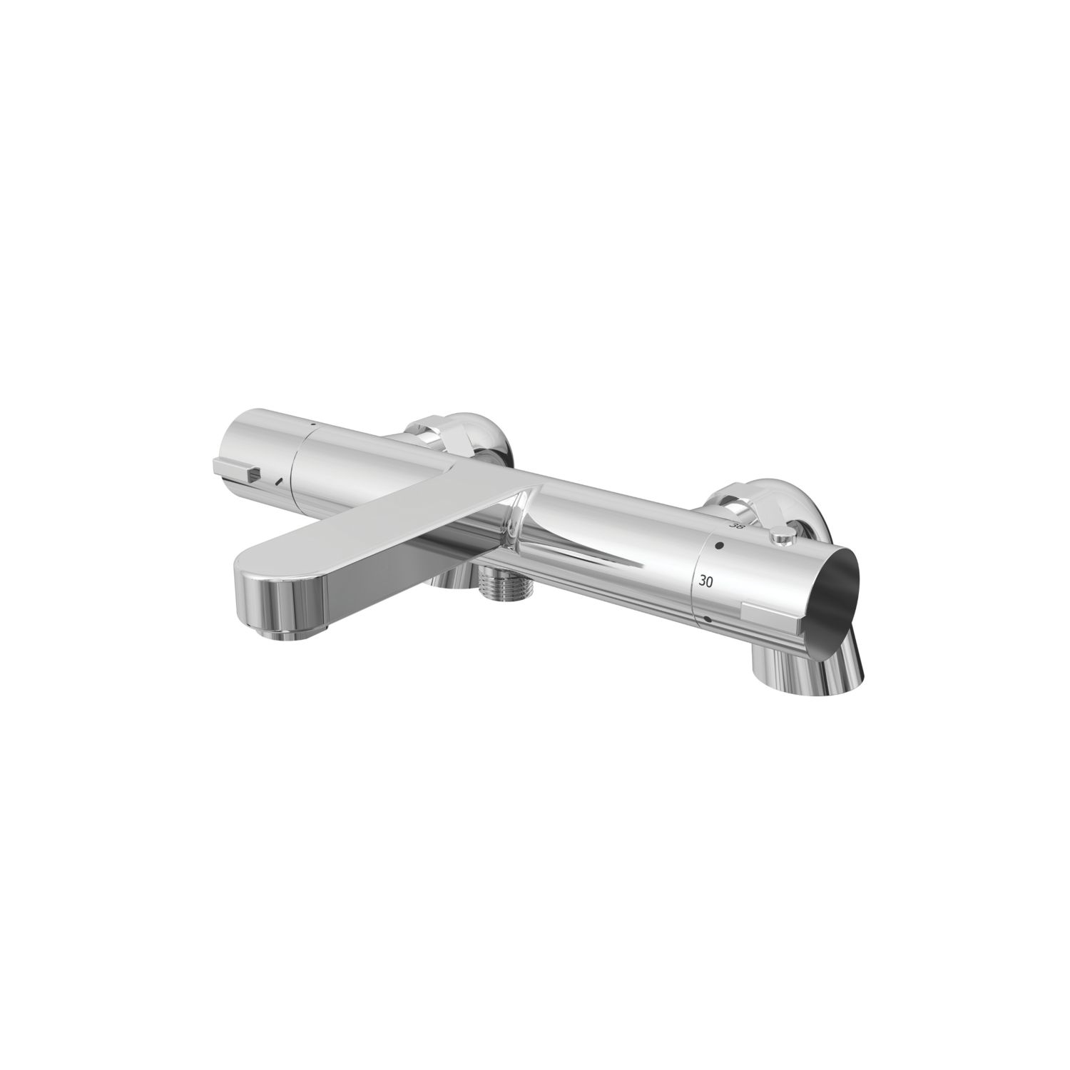 ETAL Orhan Chrome 40mm Deck Mounted Dual Control Thermostatic Shower Mixer Tap (972VN)