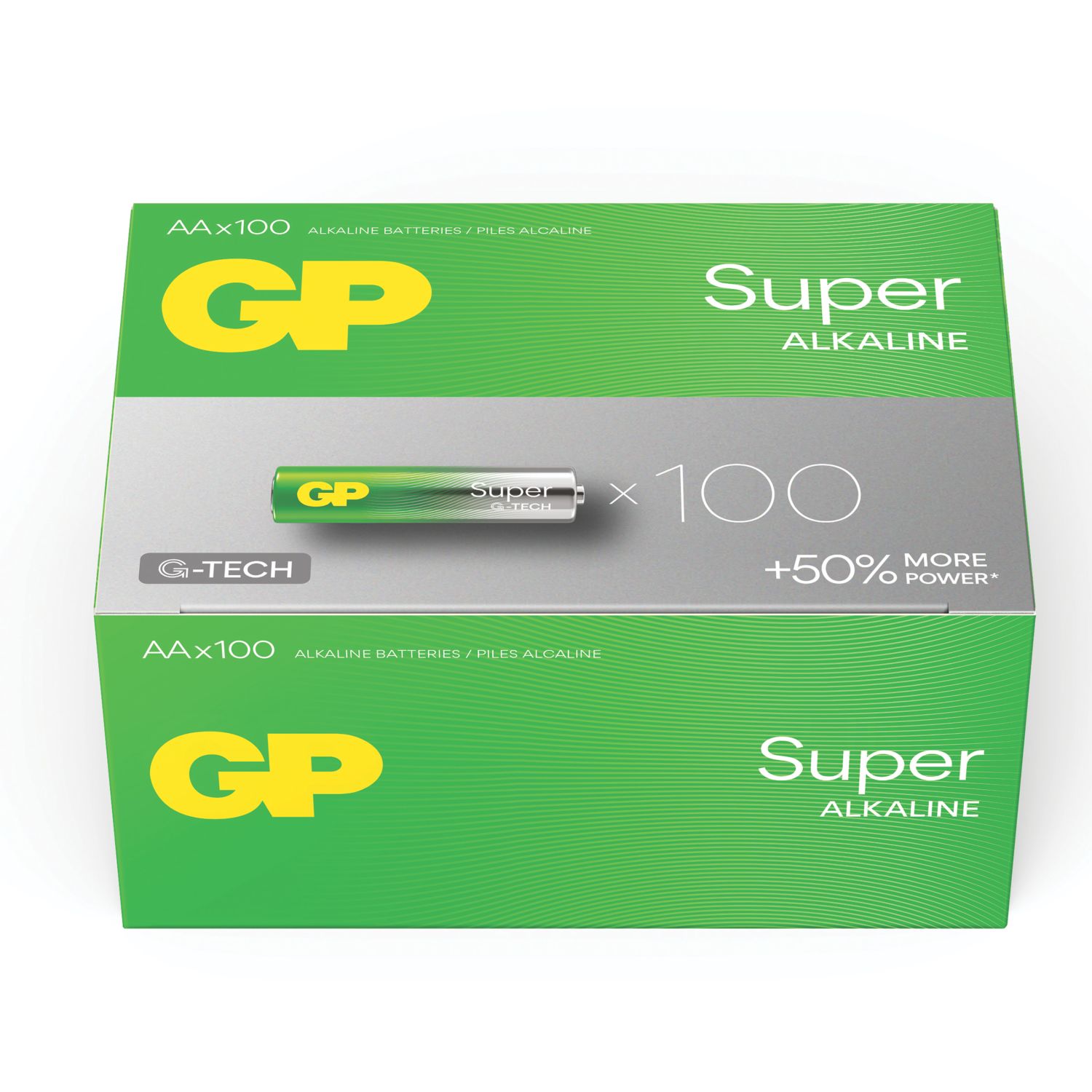 GP Batteries Super AA 1.5V Alkaline Batteries 100 Pack (973RM)