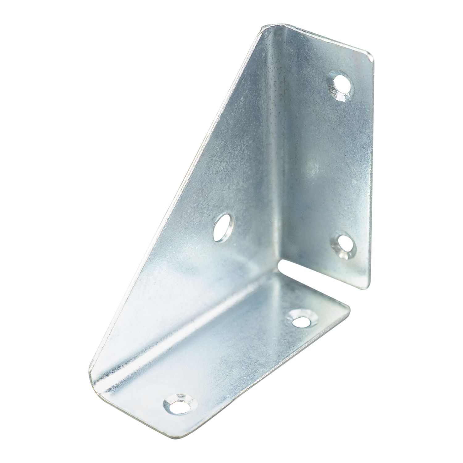 Essentials Flanged Corner Brackets Silver 63mm x 63mm x 20mm 10 Pack (973TE)