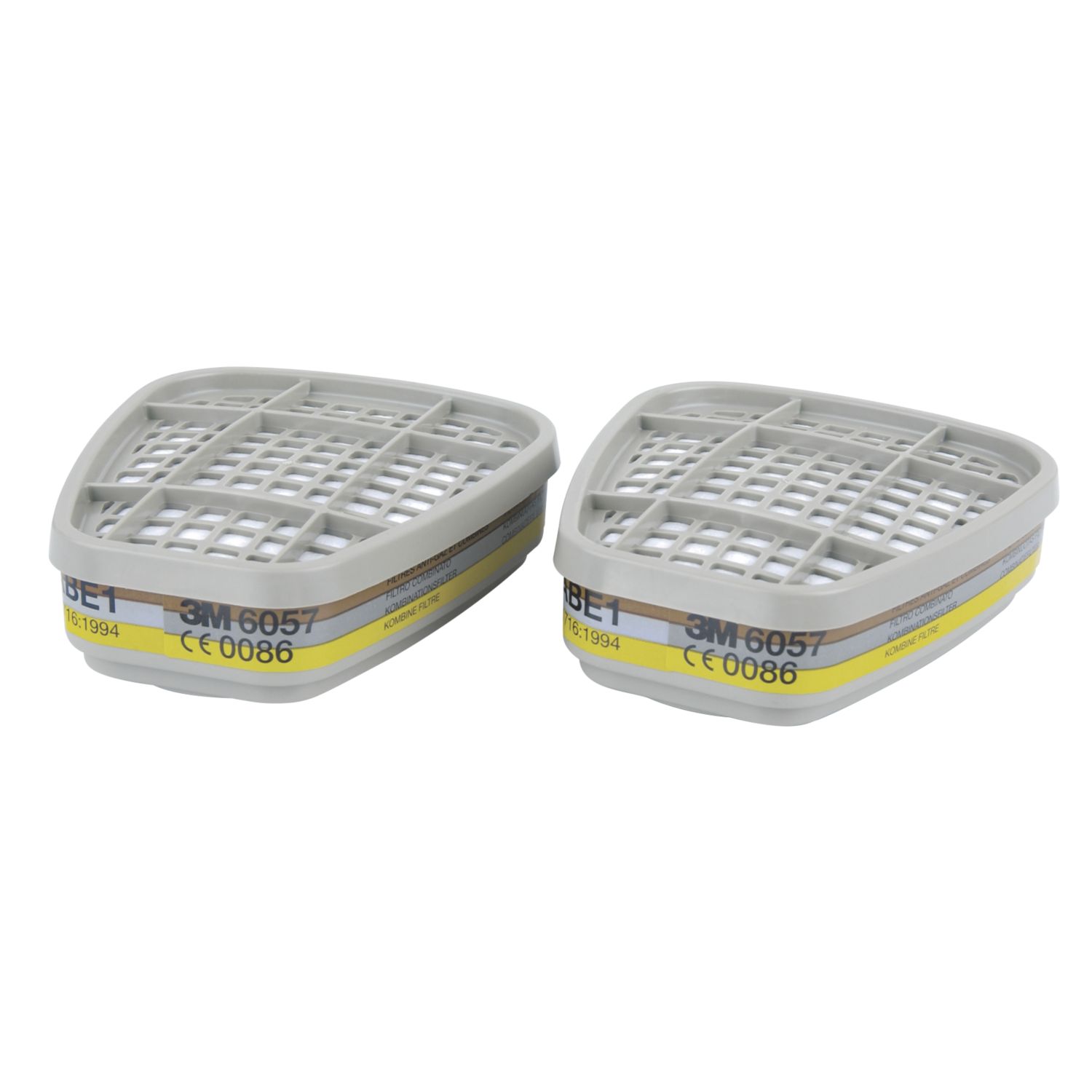 3M 6057 Reusable Respiratory Filters A1B1E1 2 Pack (9744G)