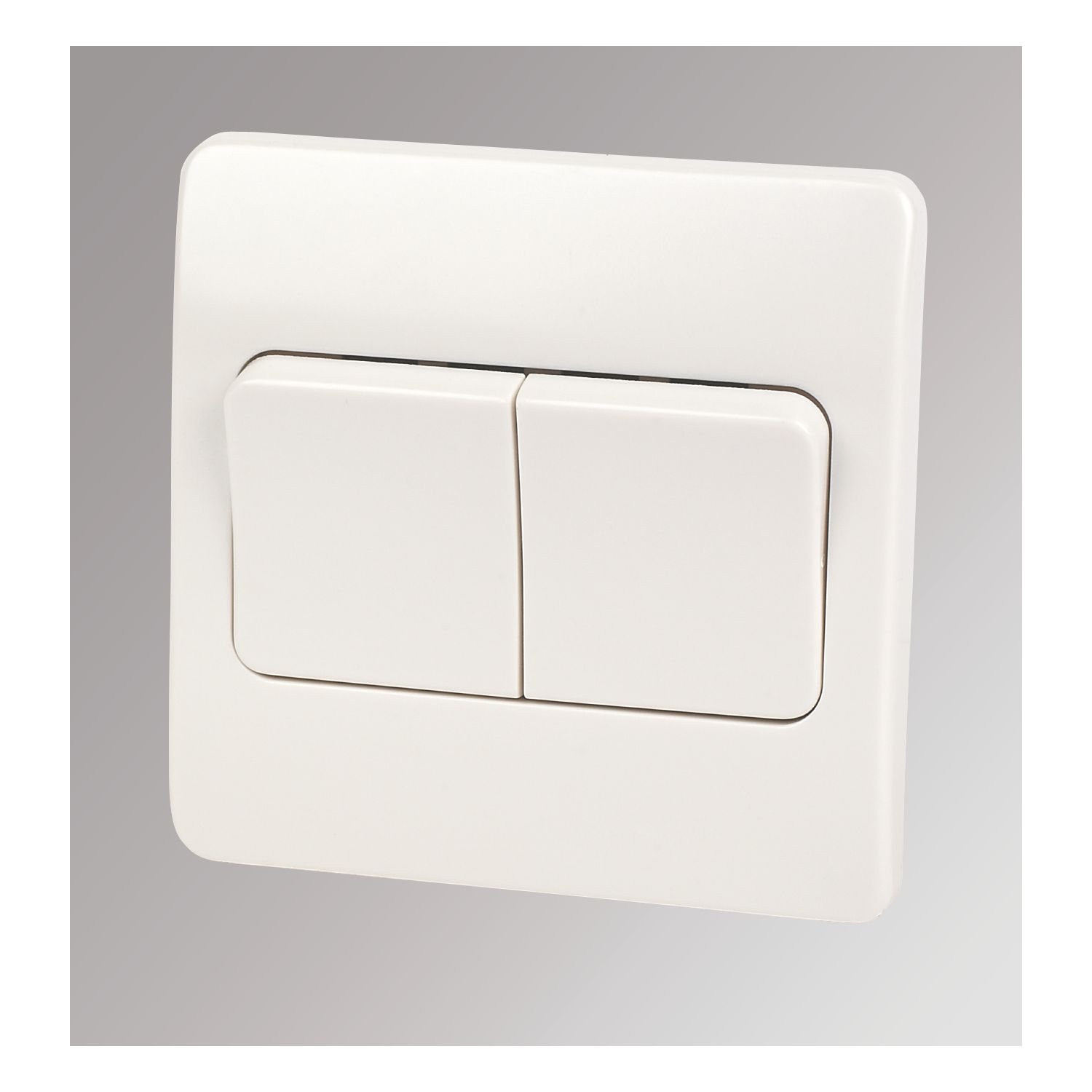 MK Logic Plus 10AX 2-Gang 2-Way Light Switch White (97544)