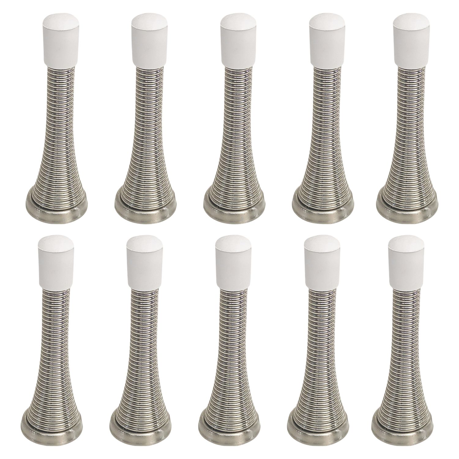 Smith & Locke Cylinder Door Stops 24 x 79mm Satin Nickel 10 Pack (975PX)