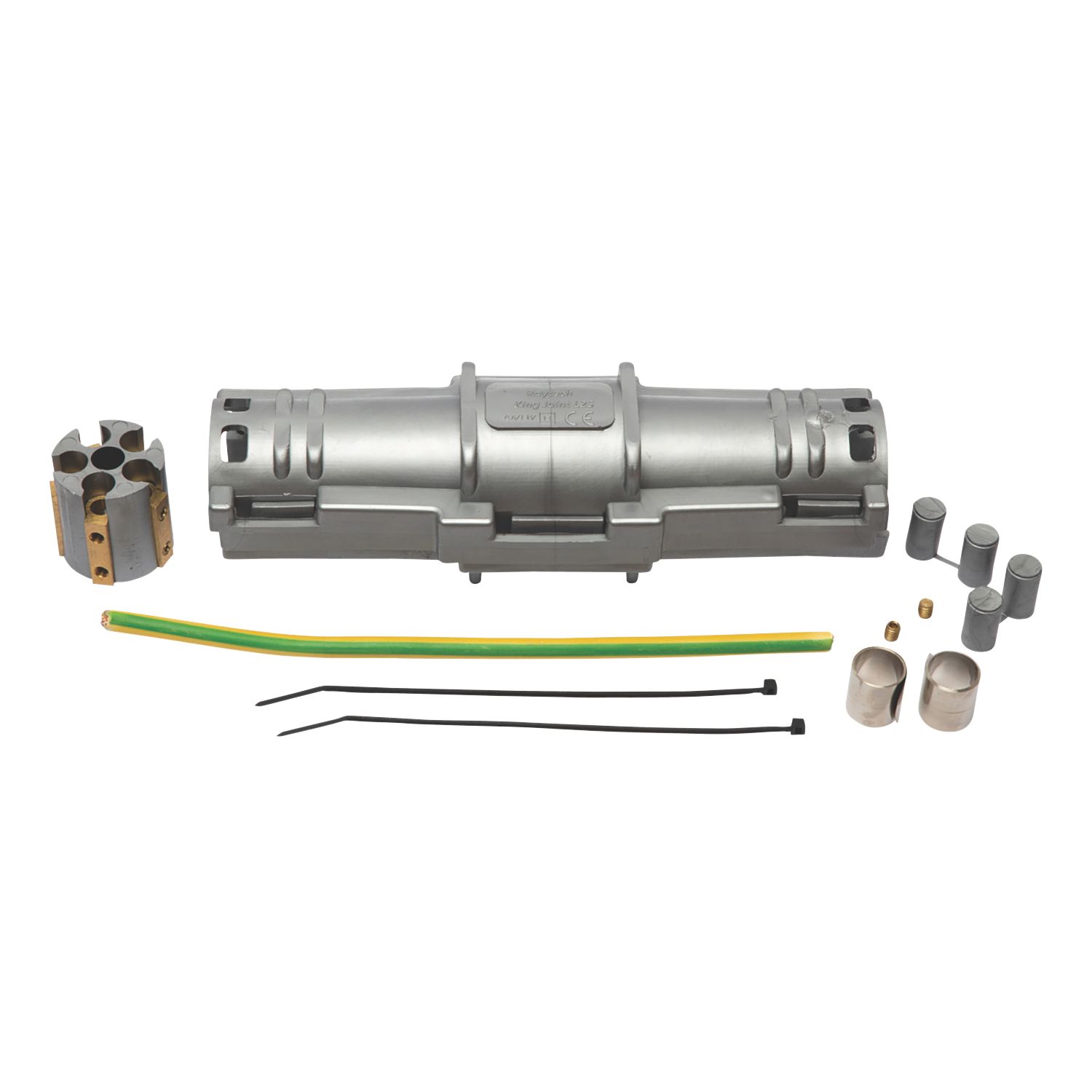 Raytech King Joint L25 ARM 2-Entry 5-Pole IPX8 Gel-Filled Joint for FLEX & SWA Cables Grey (976HF)