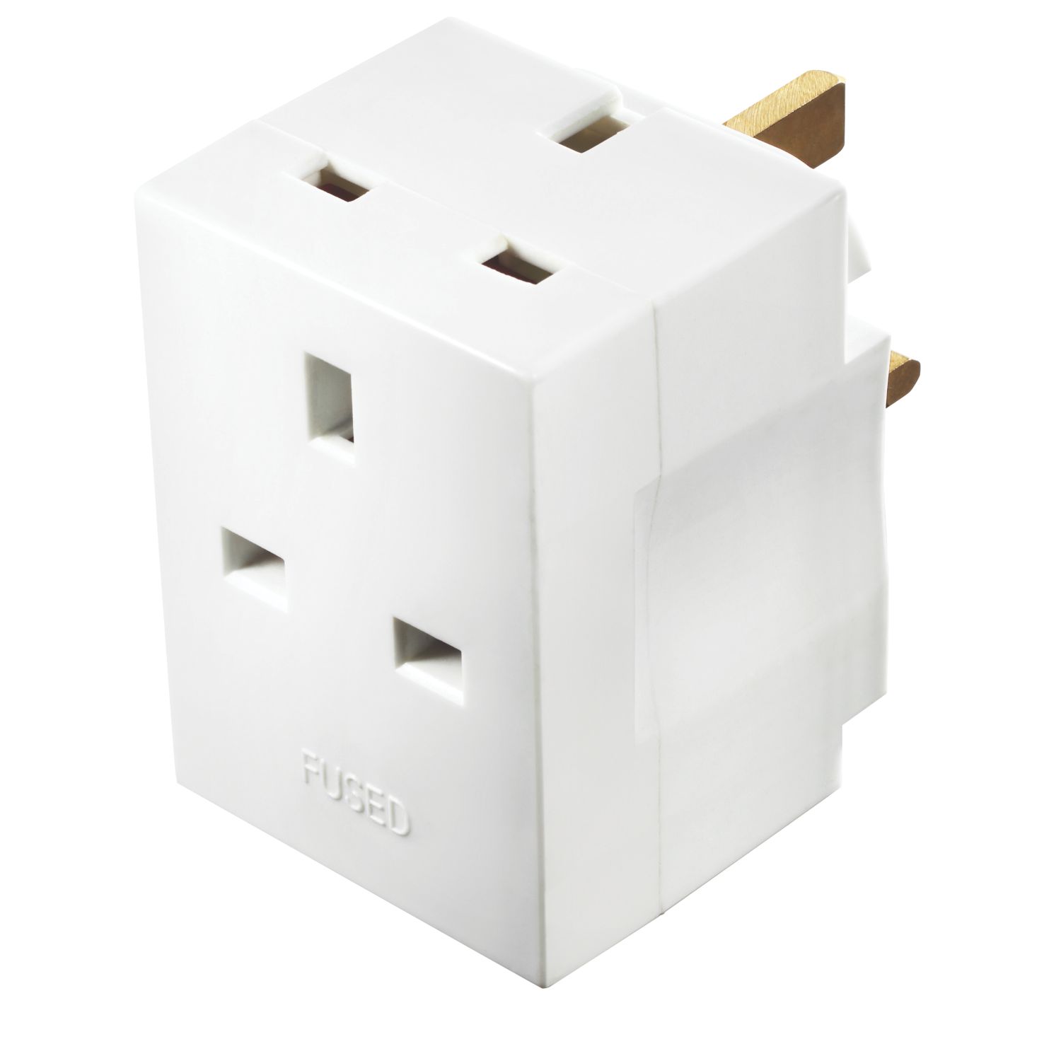 Masterplug 13A Fused 3-Way Plug Adaptor (9773P)