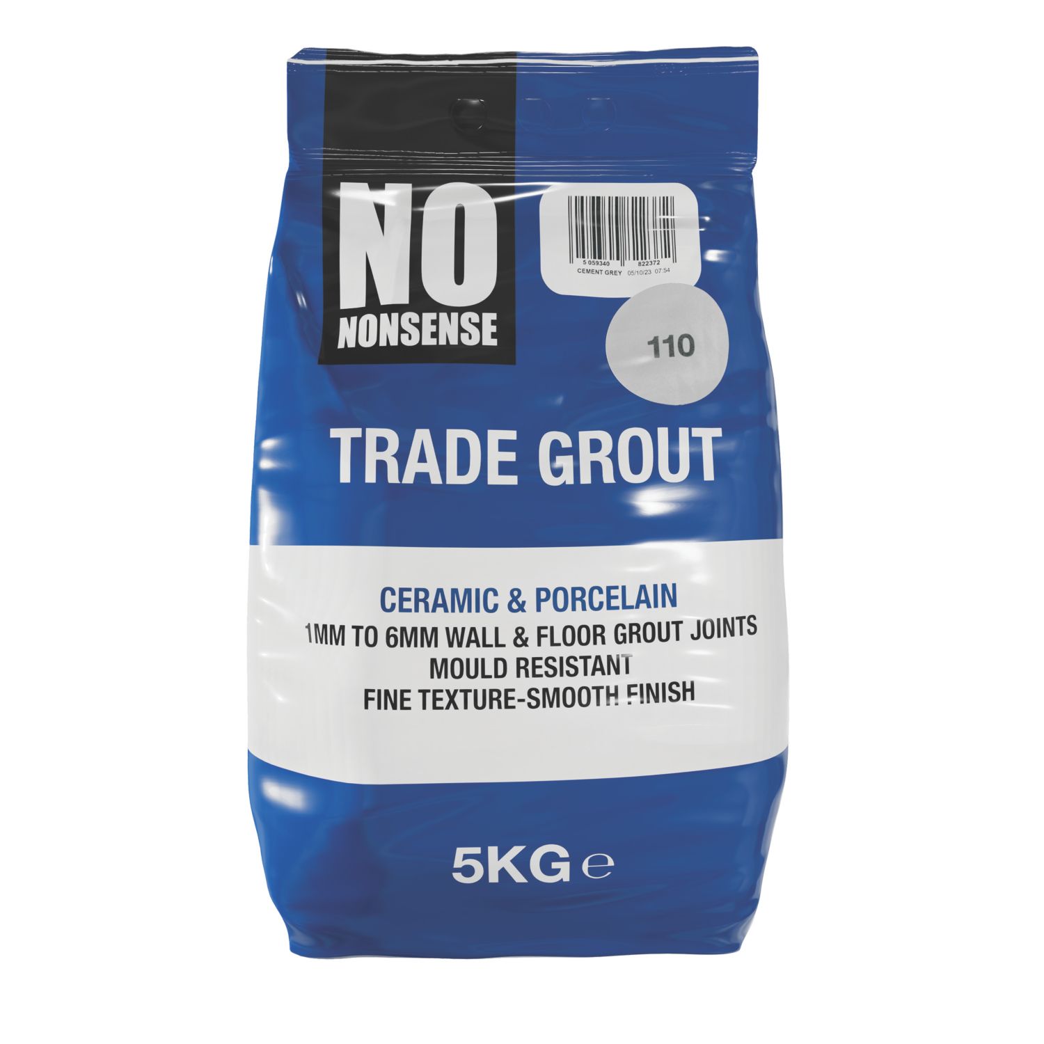 No Nonsense Wall & Floor Grout Manhattan Grey 5Ltr (978KC)