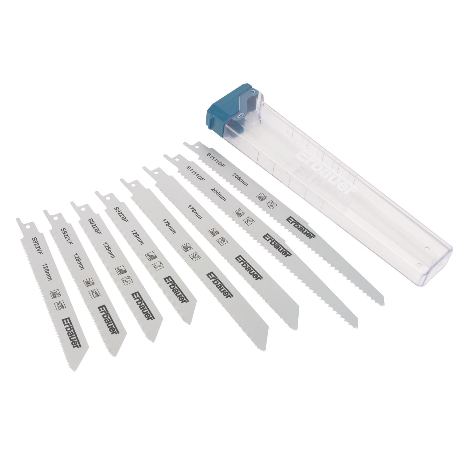 Erbauer Multi-Material Reciprocating Saw Blades 8 Piece Set (982CA)