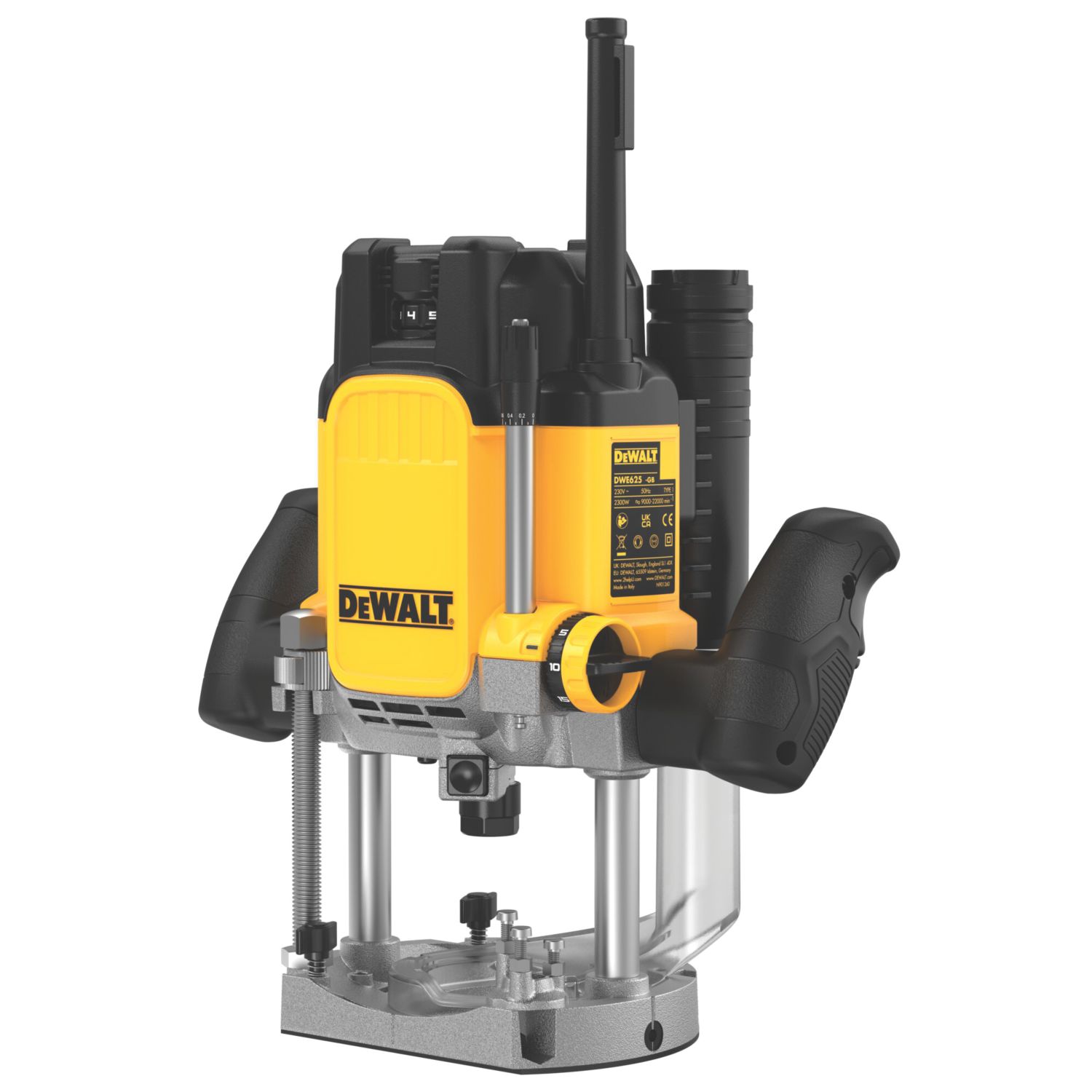 DeWalt DWE625KT-GB 2300W 1/2" Electric Plunge Router 240V (982XG)