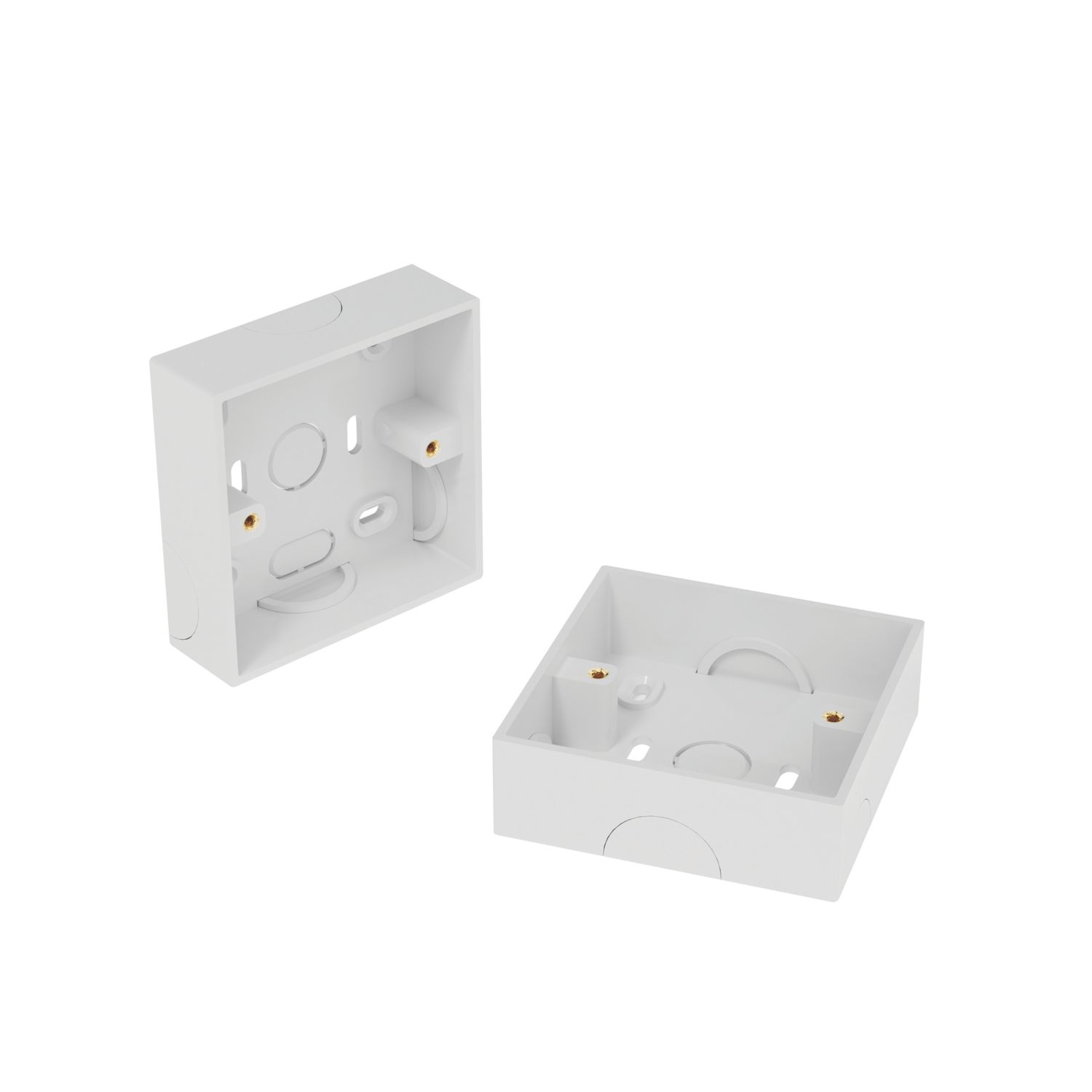 D-Line SSB28W/2 1-Gang Surface Pattress Box 28mm 2 Pack (983CY)