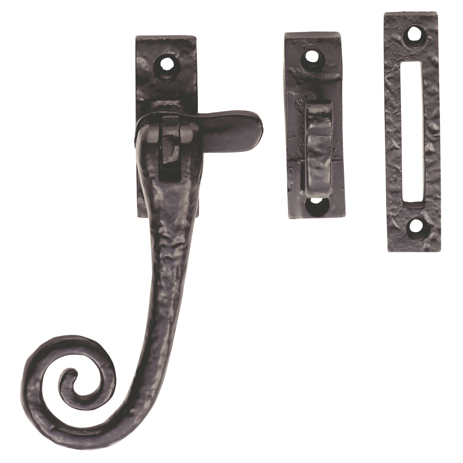 Carlisle Brass Left or Right-Handed Monkeytail Casement Fastener Antique Black (9841P)