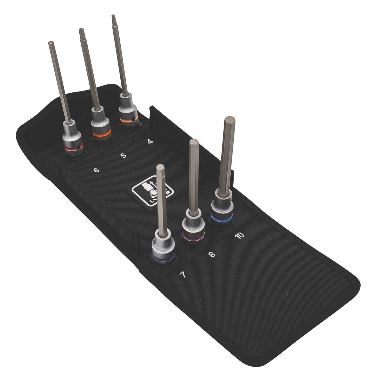 Wera 8740 C HF 2 Zyklop 1/2" Drive Hex-Plus Bit Socket Set 6 Pieces (984FW)