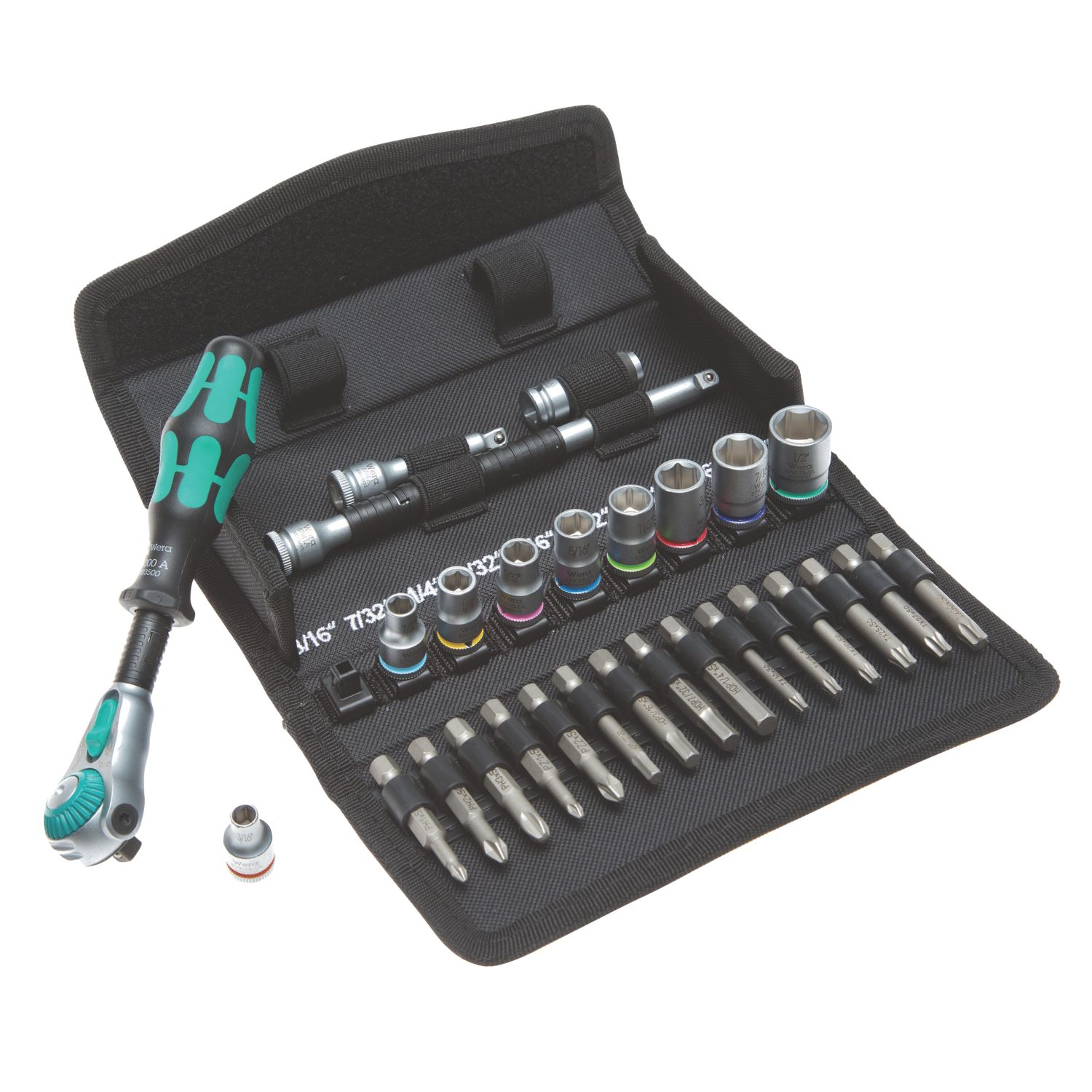 Wera Zyklop 1/4" Drive Ratchet Socket Set 28 Pieces (987HF)