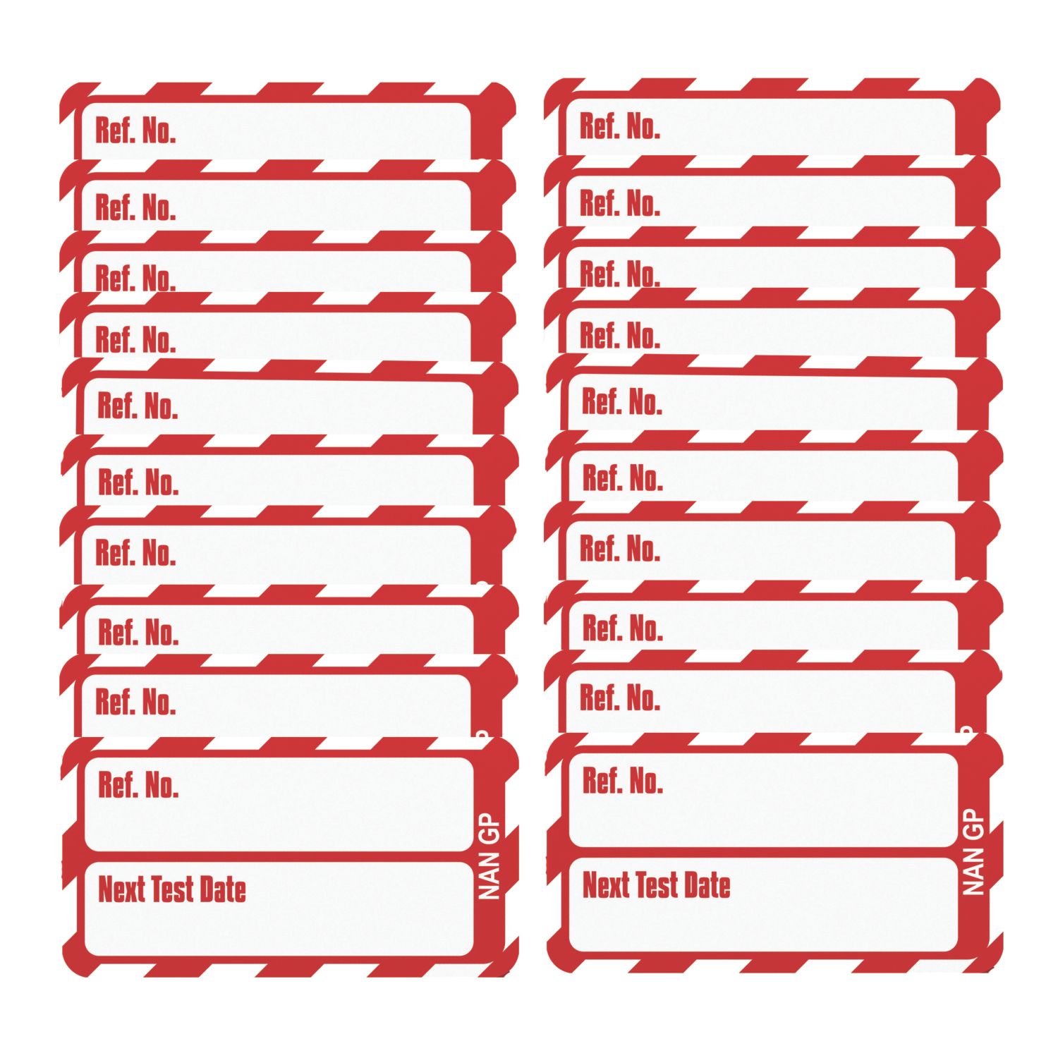 Scafftag Nanotag Inserts (Red) 20 Pack (987YU)