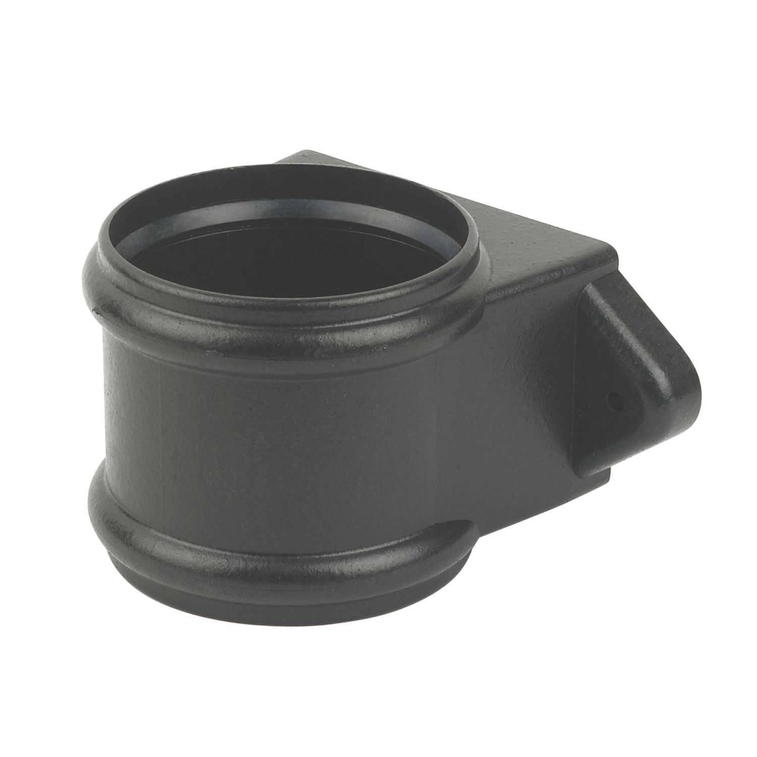 FloPlast Cast Iron Effect Push-Fit Double Socket Pipe Coupler Black 110mm (98816)
