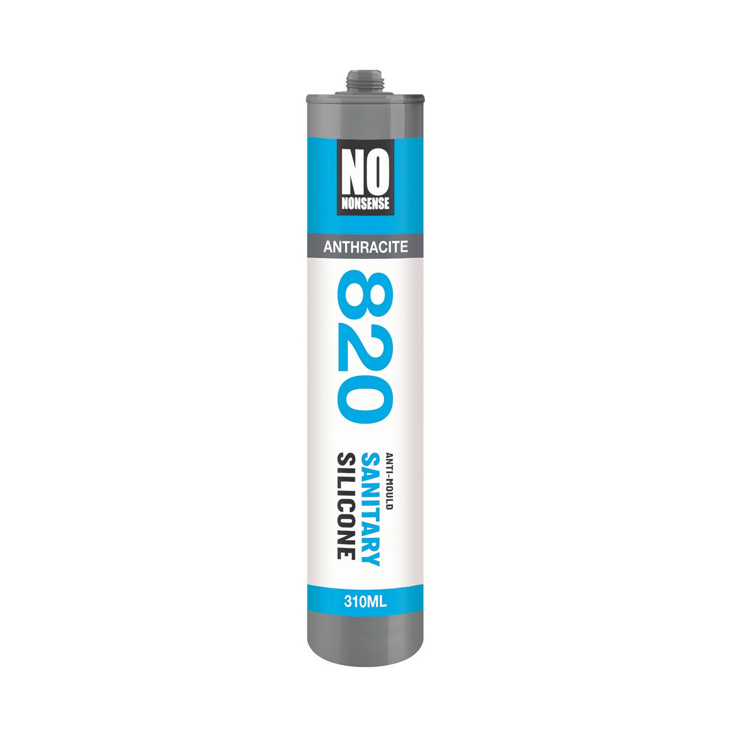 No Nonsense 820 Sanitary Silicone Sealant Anthracite 310ml (9881H)