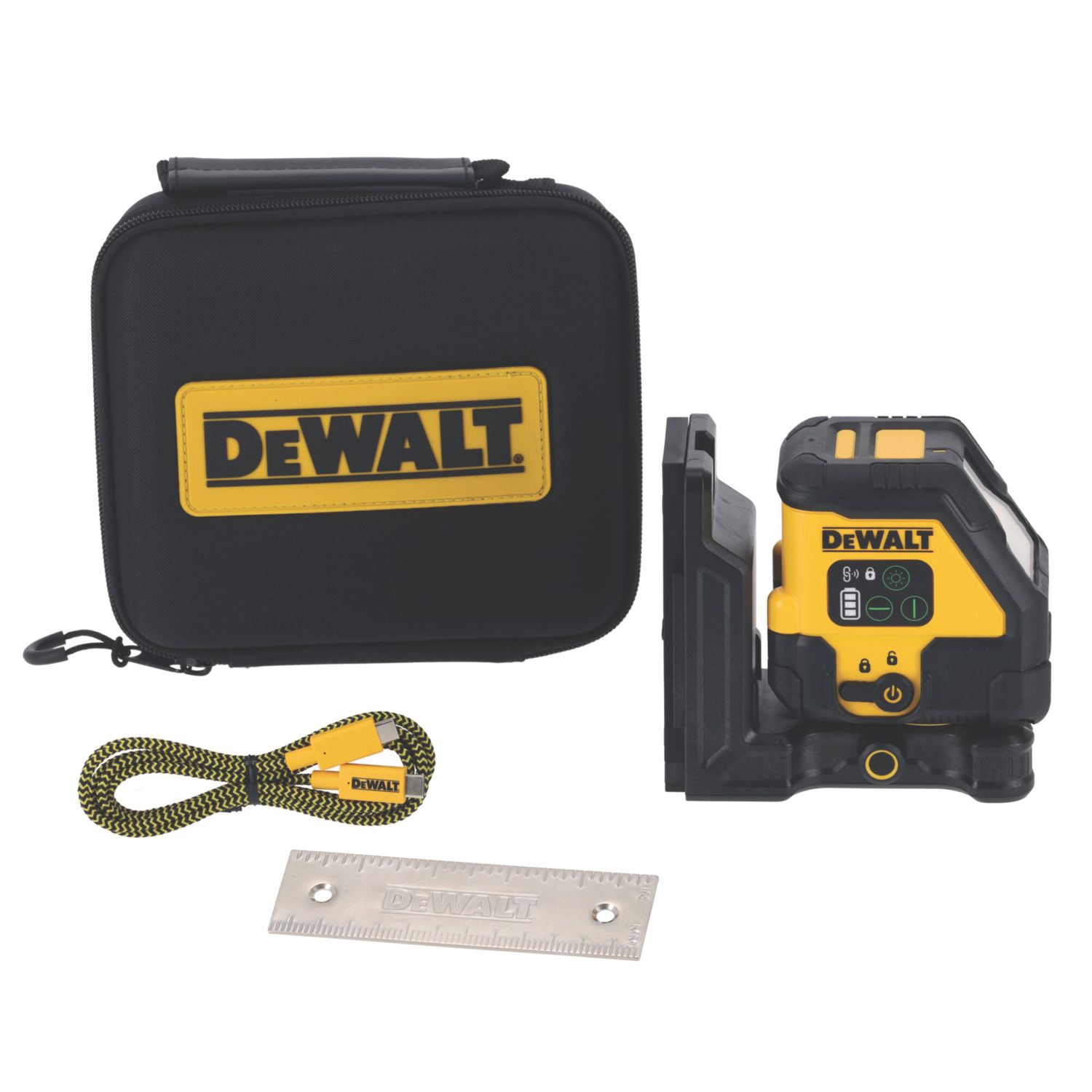 DEWALT DCLE14201GB-XJ Green Self-Levelling Cross-Line USB Laser (988AK)