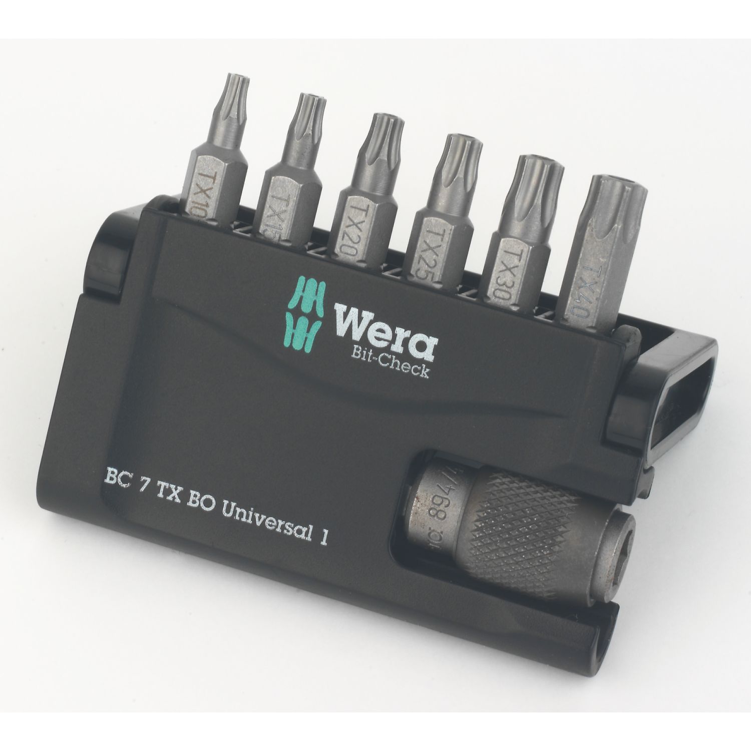 Wera Bit-Check 7 TX BO Universal 1 1/4" Hex Shank Security TX Bit Set 7 Pieces (988FU)