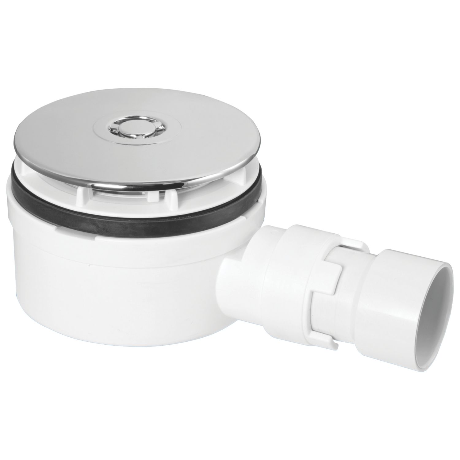 McAlpine Shower Trap with Non-Return Valve and 1 1/2" Outlet Chrome 90mm (988JJ)