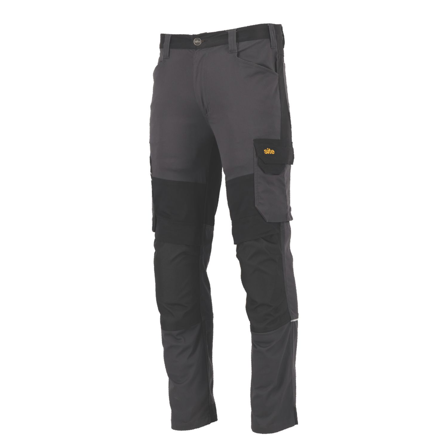 Site Evenson Multi-Pocket Stretch Trousers Grey/Black 30" W 32" L (988RV)