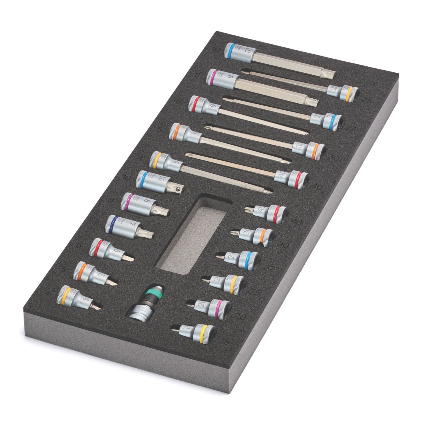 Wera 9723 Zyklop B Foam Insert 3/8" Drive Bit Socket Set 22 Pcs (989XX)