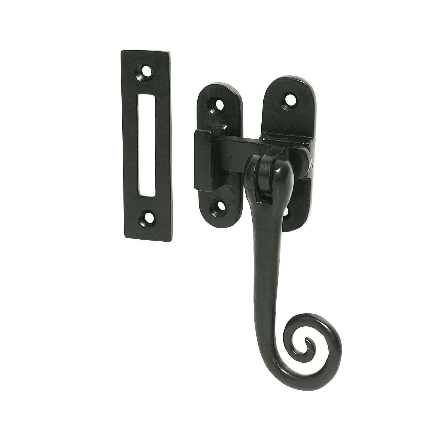 Left or Right-Handed Monkeytail Casement Fastener Antique Black (99020)