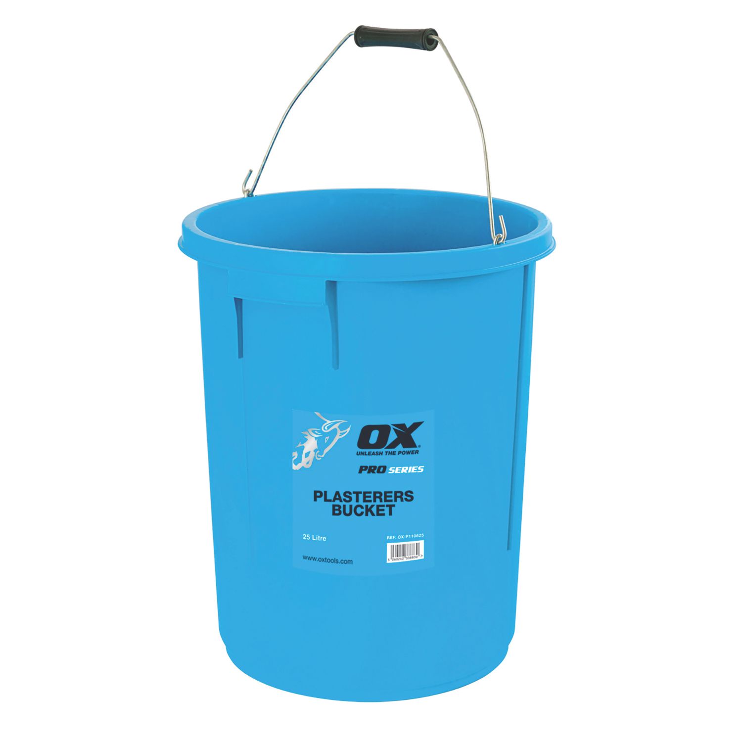 OX Plastic Plasterers Bucket Blue 25Ltr (991HP)
