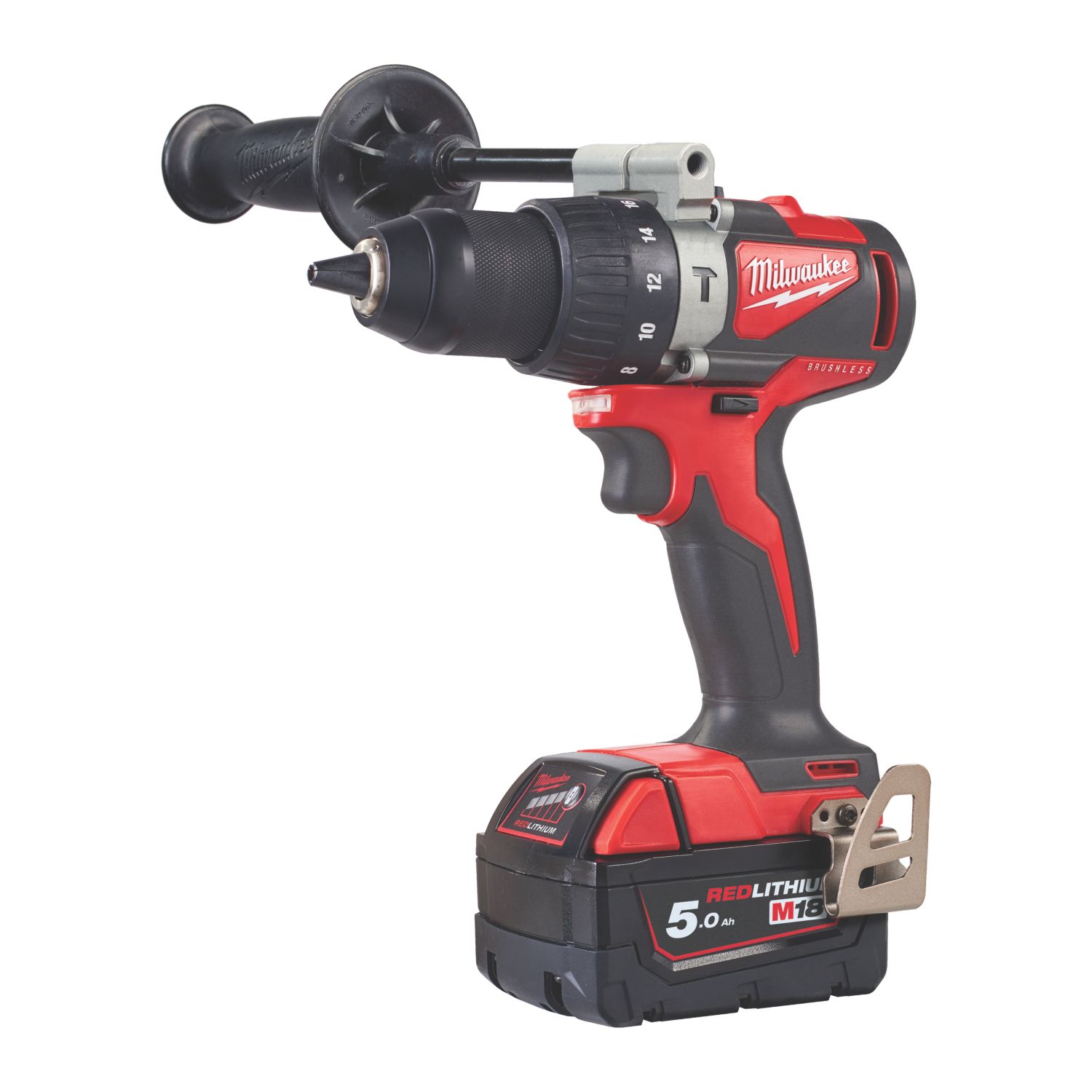 Milwaukee M18BLPD2-502X 18V 2 x 5.0Ah Li-Ion RedLithium Brushless Cordless Percussion Drill (993EN)