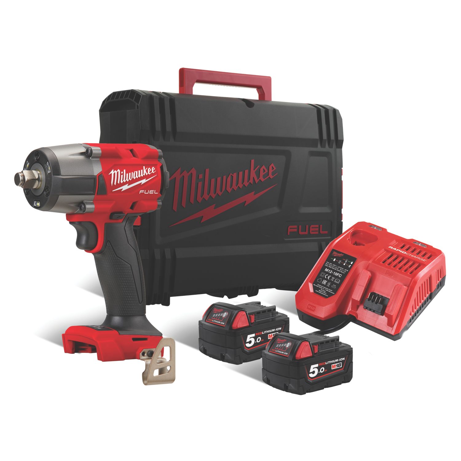 Milwaukee M18 FMTIW2F12-502X FUEL 18V 2 x 5.0Ah Li-Ion RedLithium Brushless Cordless Impact Wrench (995KR)